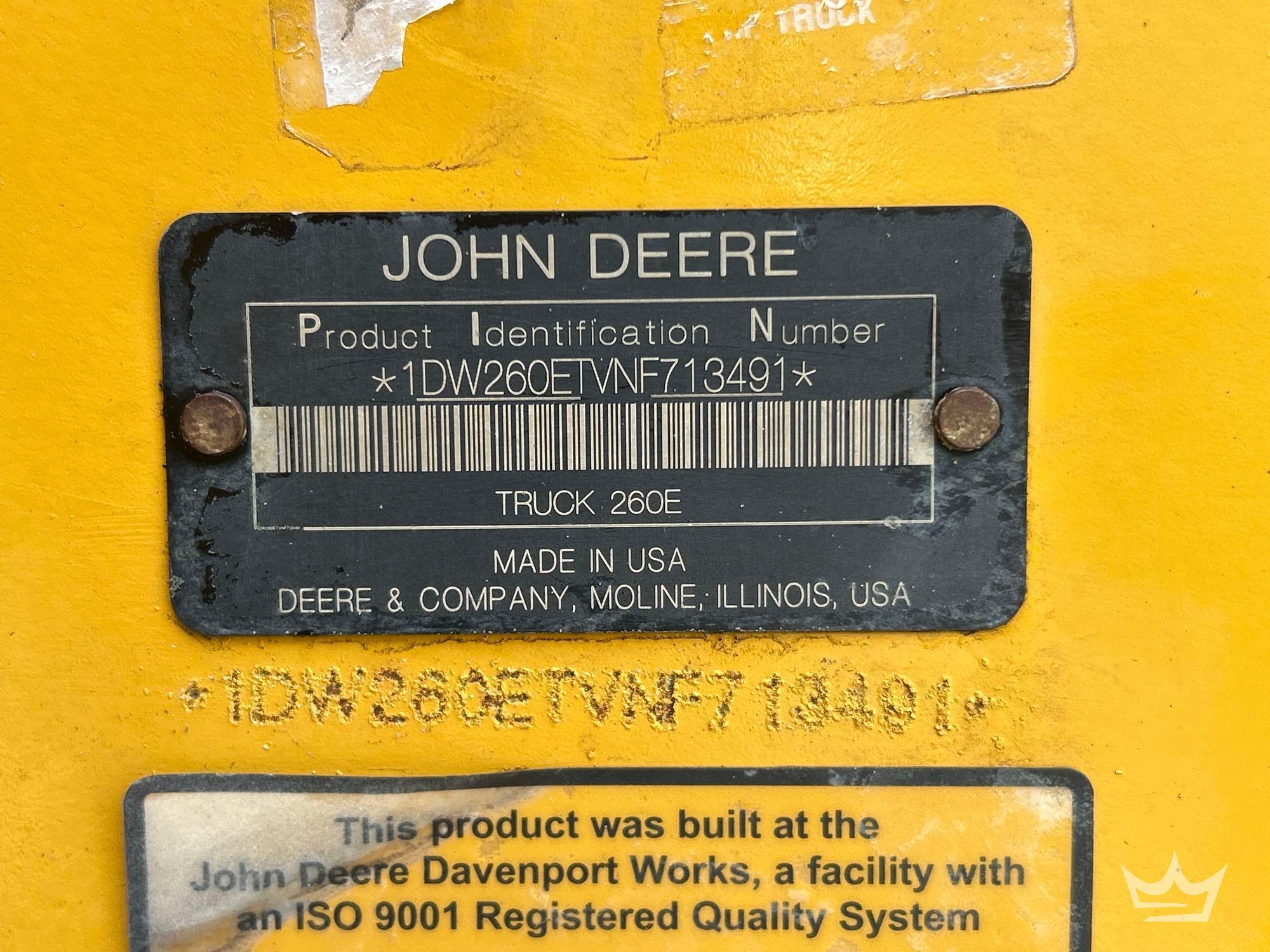 2022 John Deere 260E