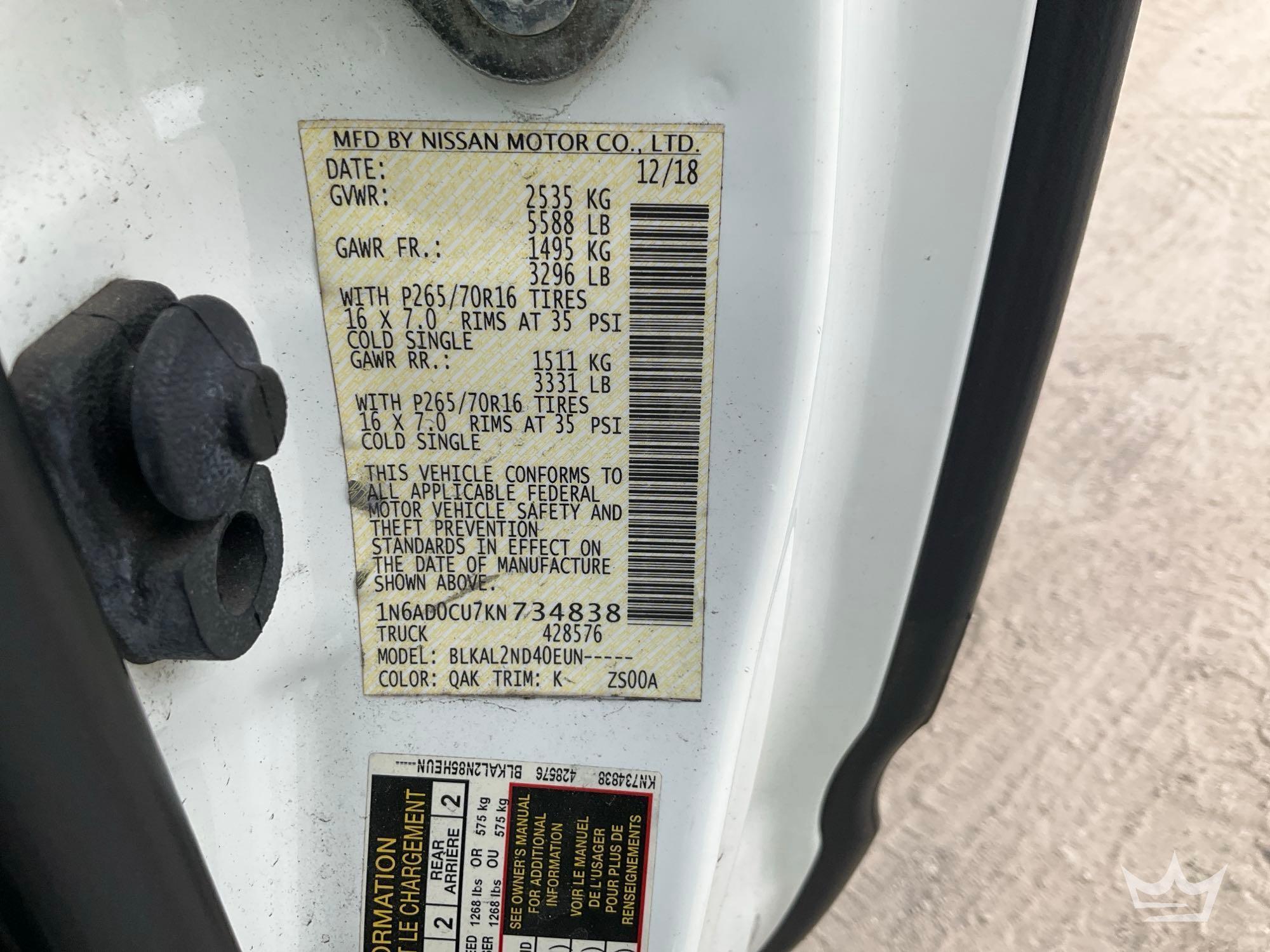 2019 Nissan Frontier