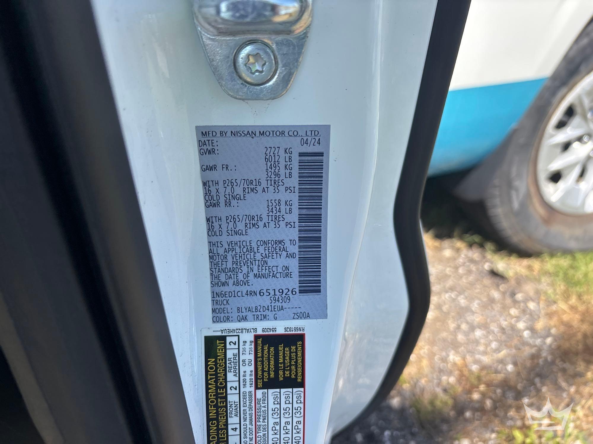 2024 Nissan Frontier
