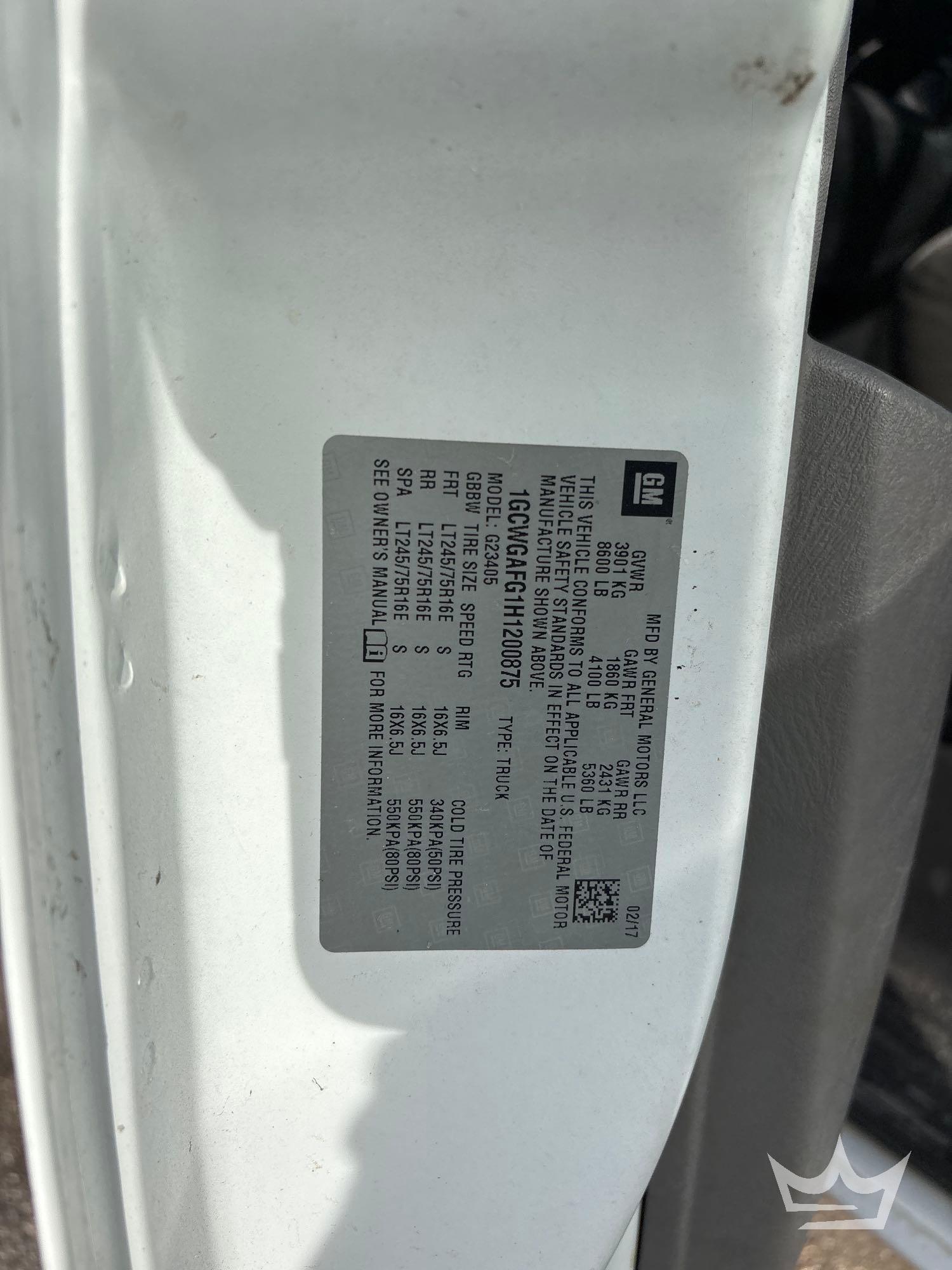 2017 Chevrolet EXPRESS 2500