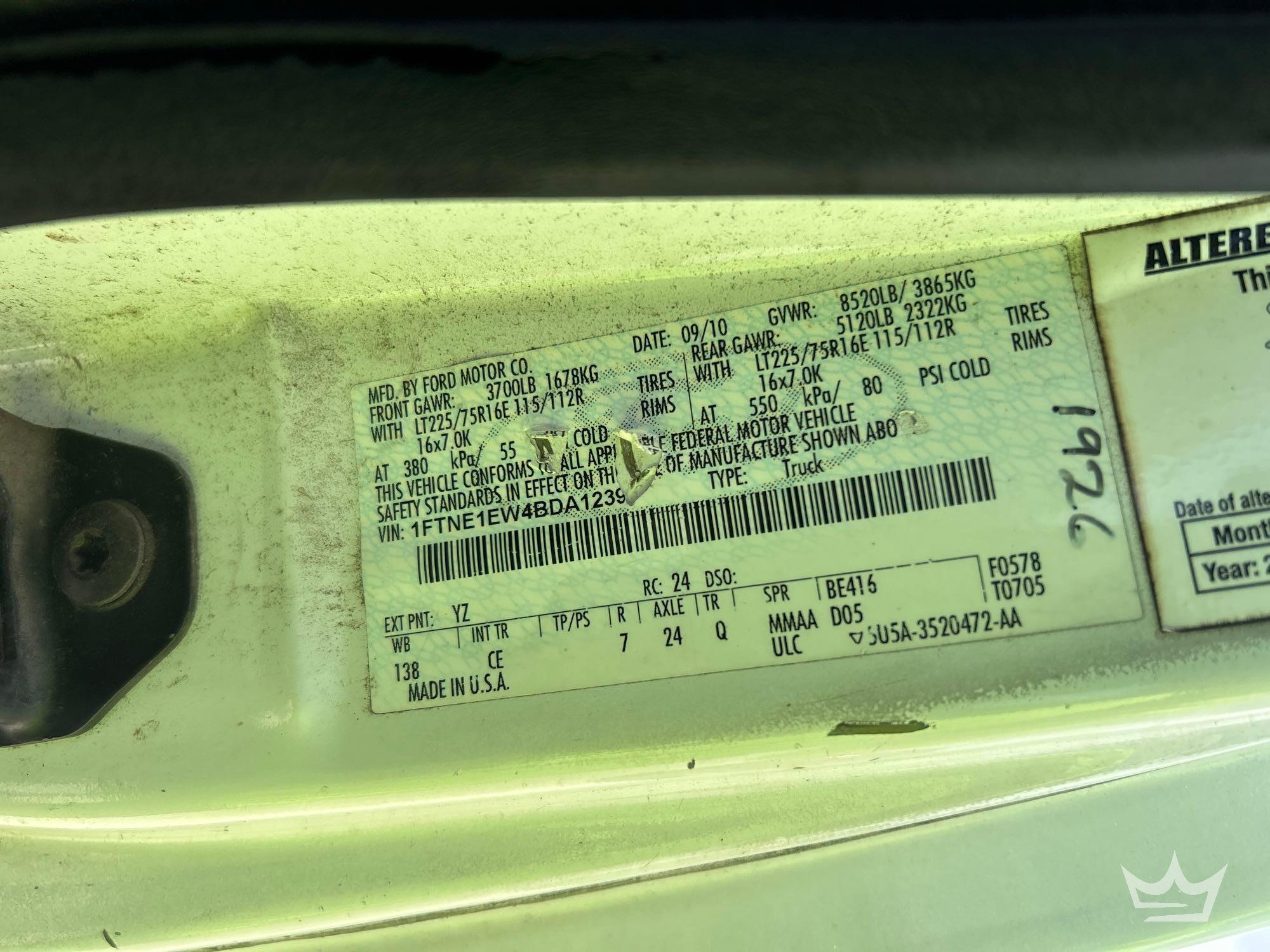 2011 Ford E-250