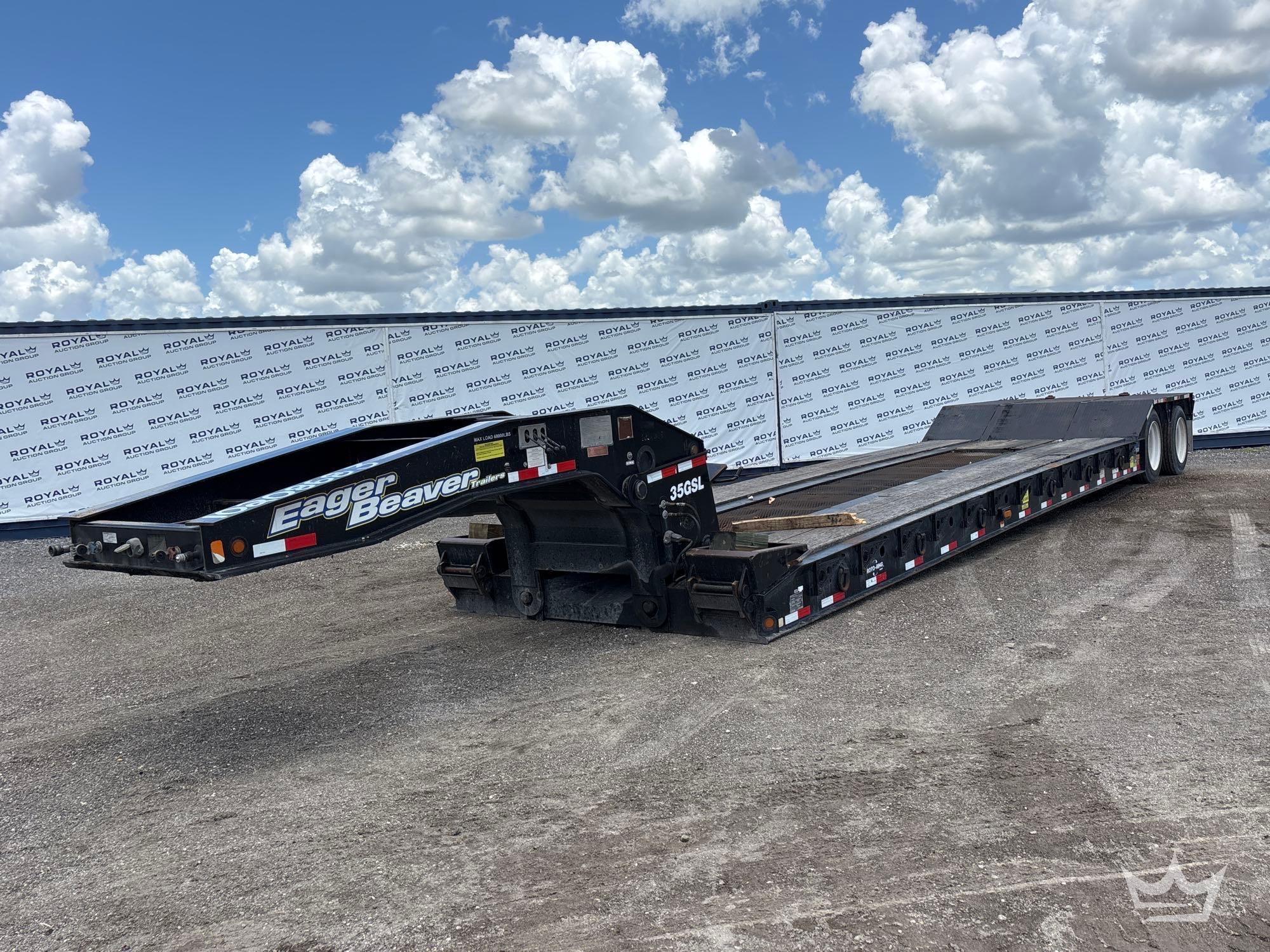 2018 Eager Beaver 35GSL 45ft. 43 Ton T/A RGN Lowboy Equipment Trailer