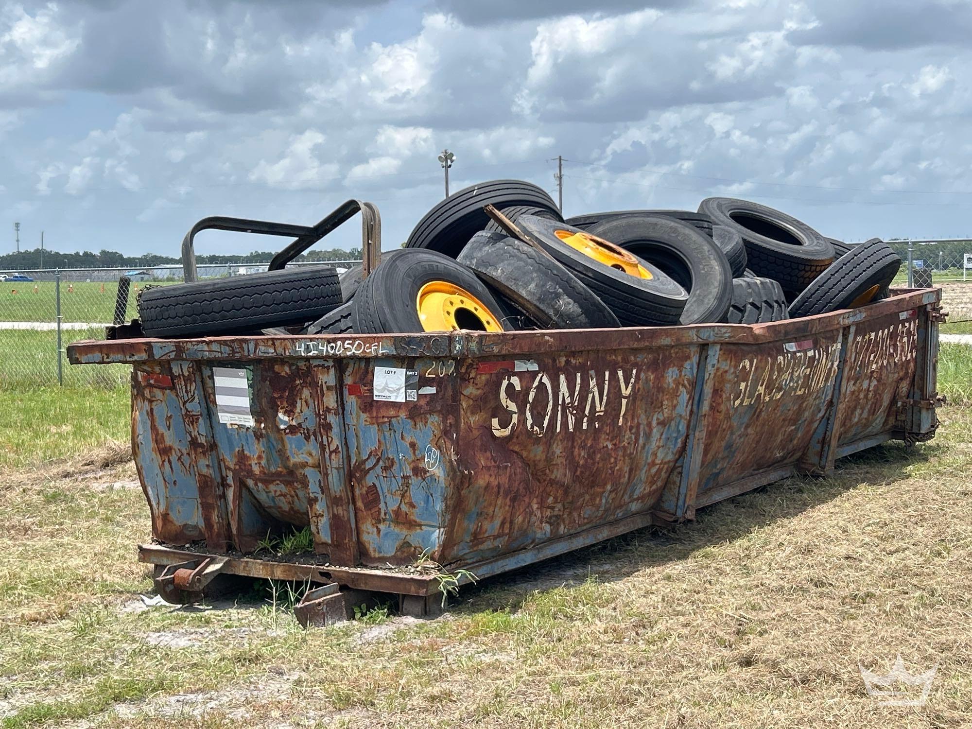 Dumpster with Tires