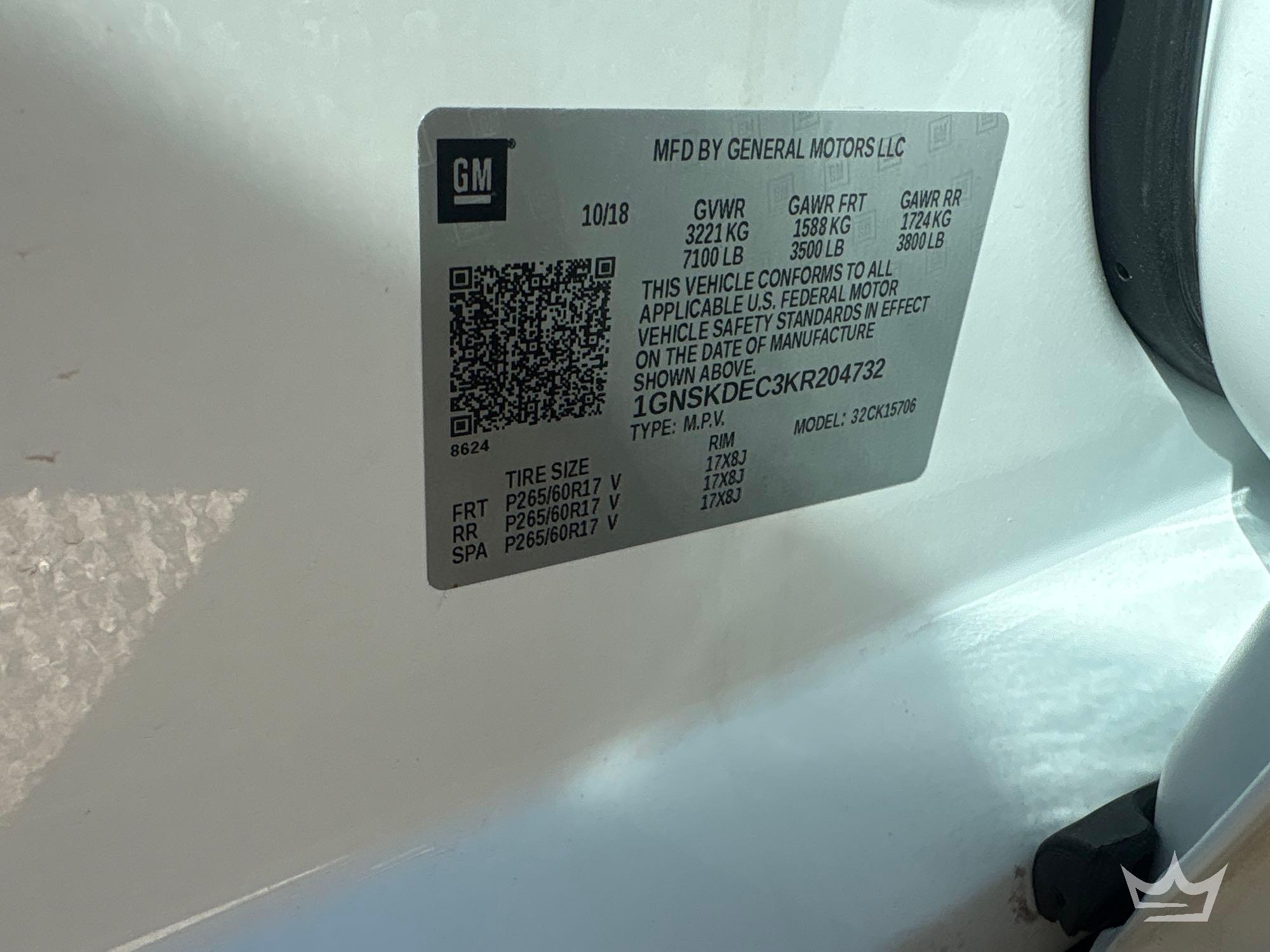 2019 Chevrolet TAHOE