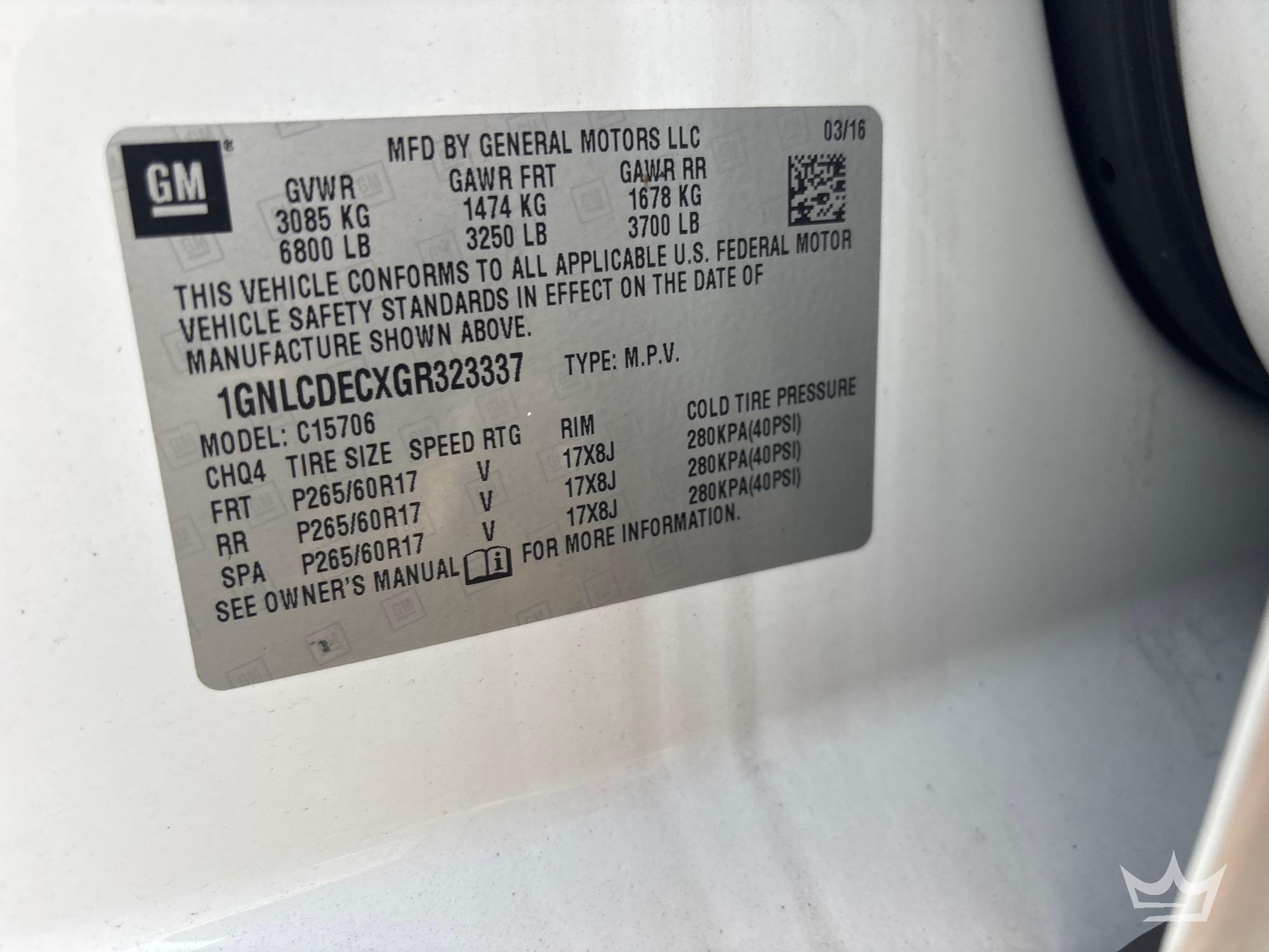 2016 Chevrolet TAHOE