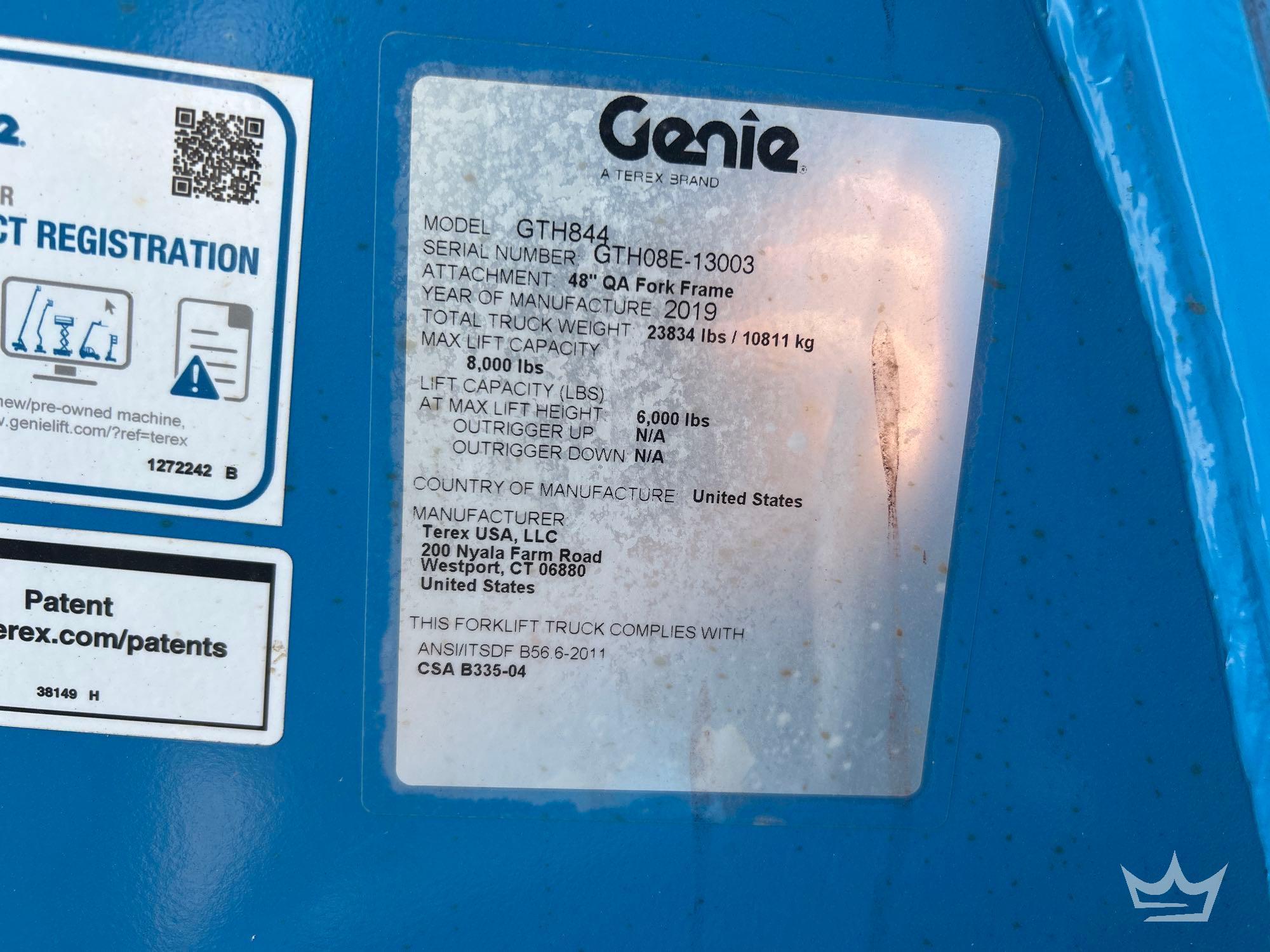 2019 Genie GTH-844