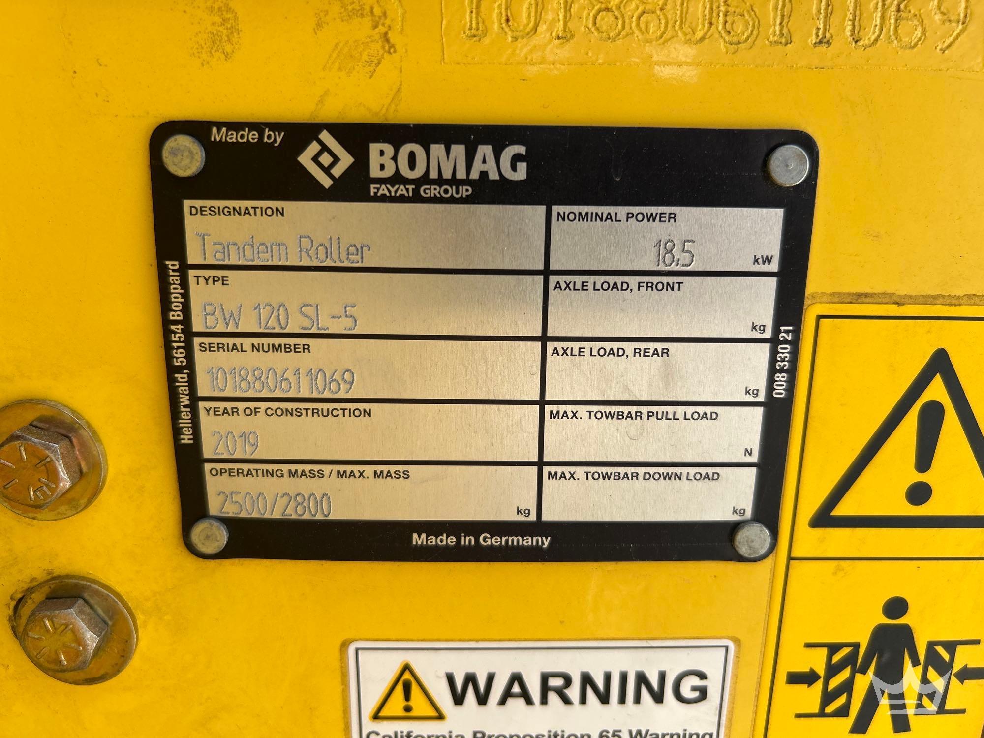 2019 Bomag BW120