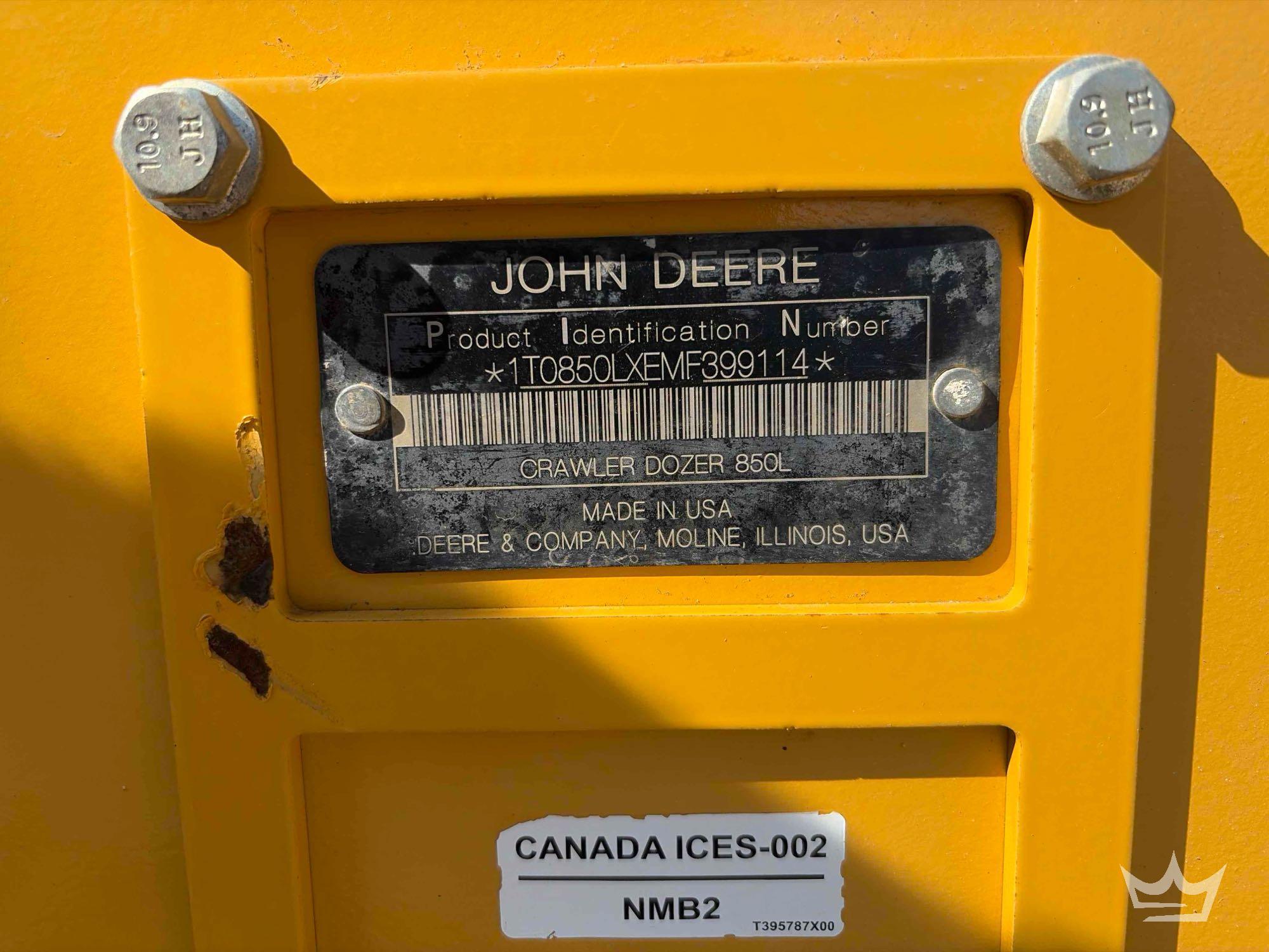 2021 John Deere 850L