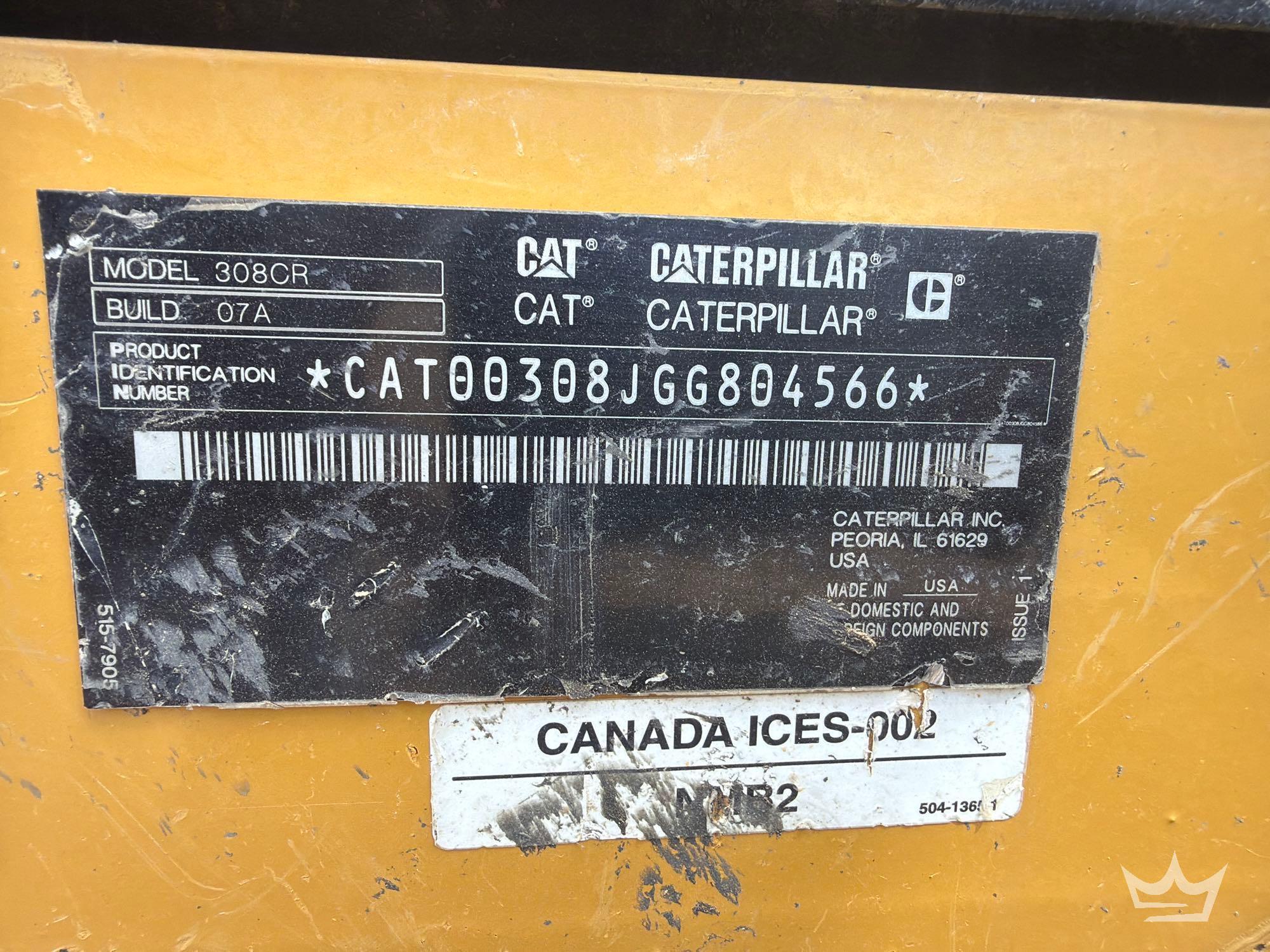 2021 Caterpillar 308C CR