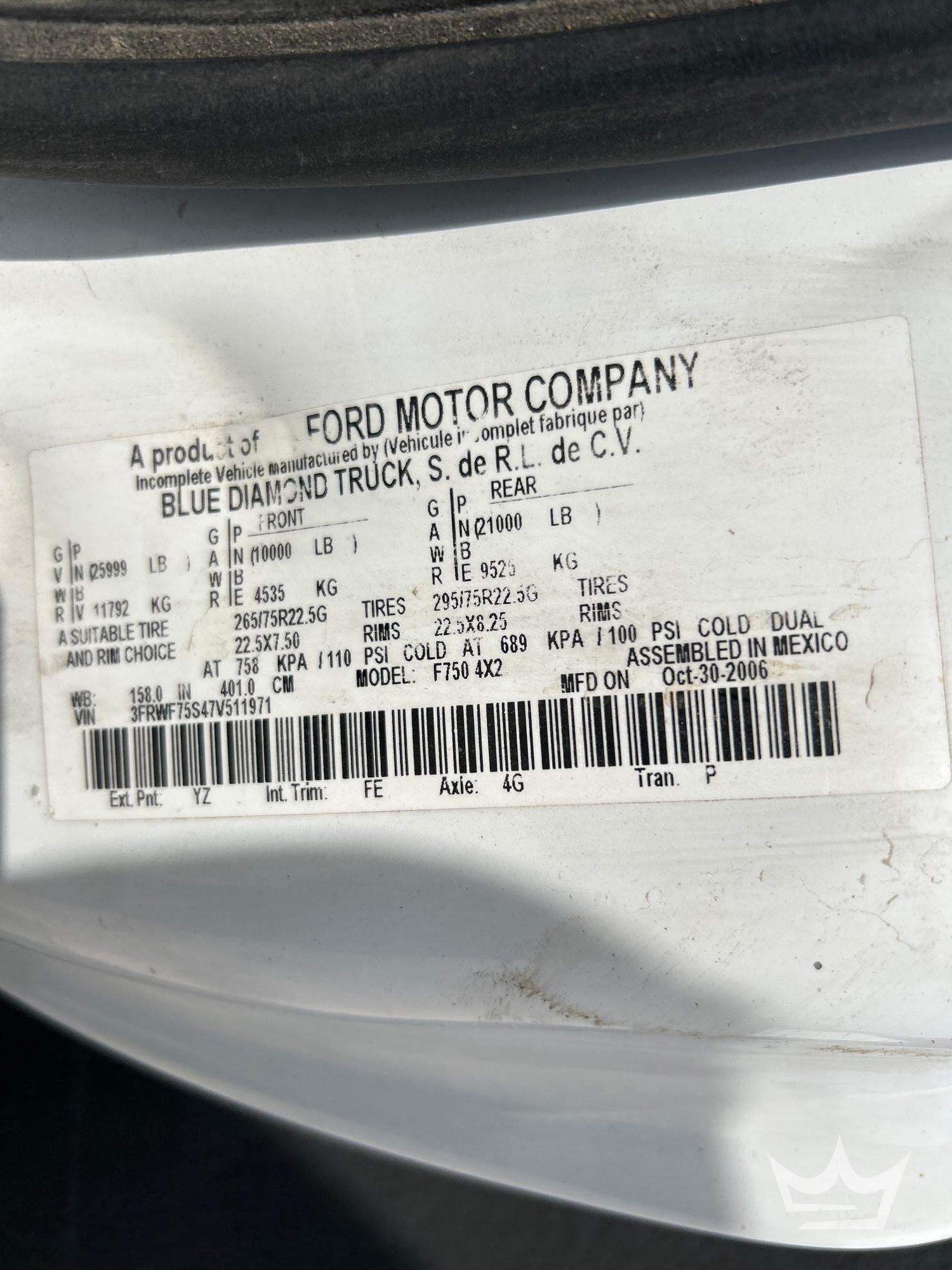 2007 Ford F750