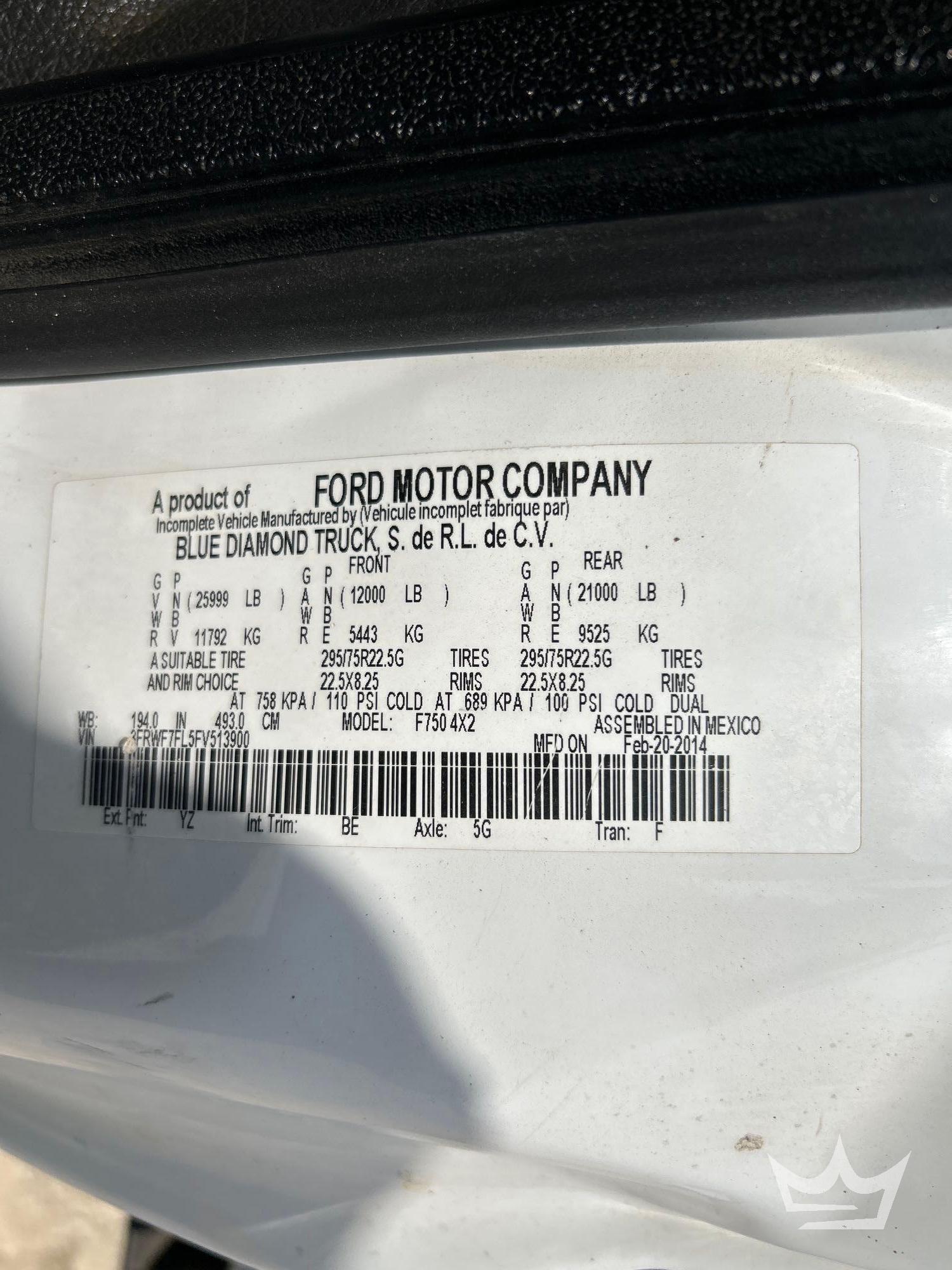 2015 Ford F750
