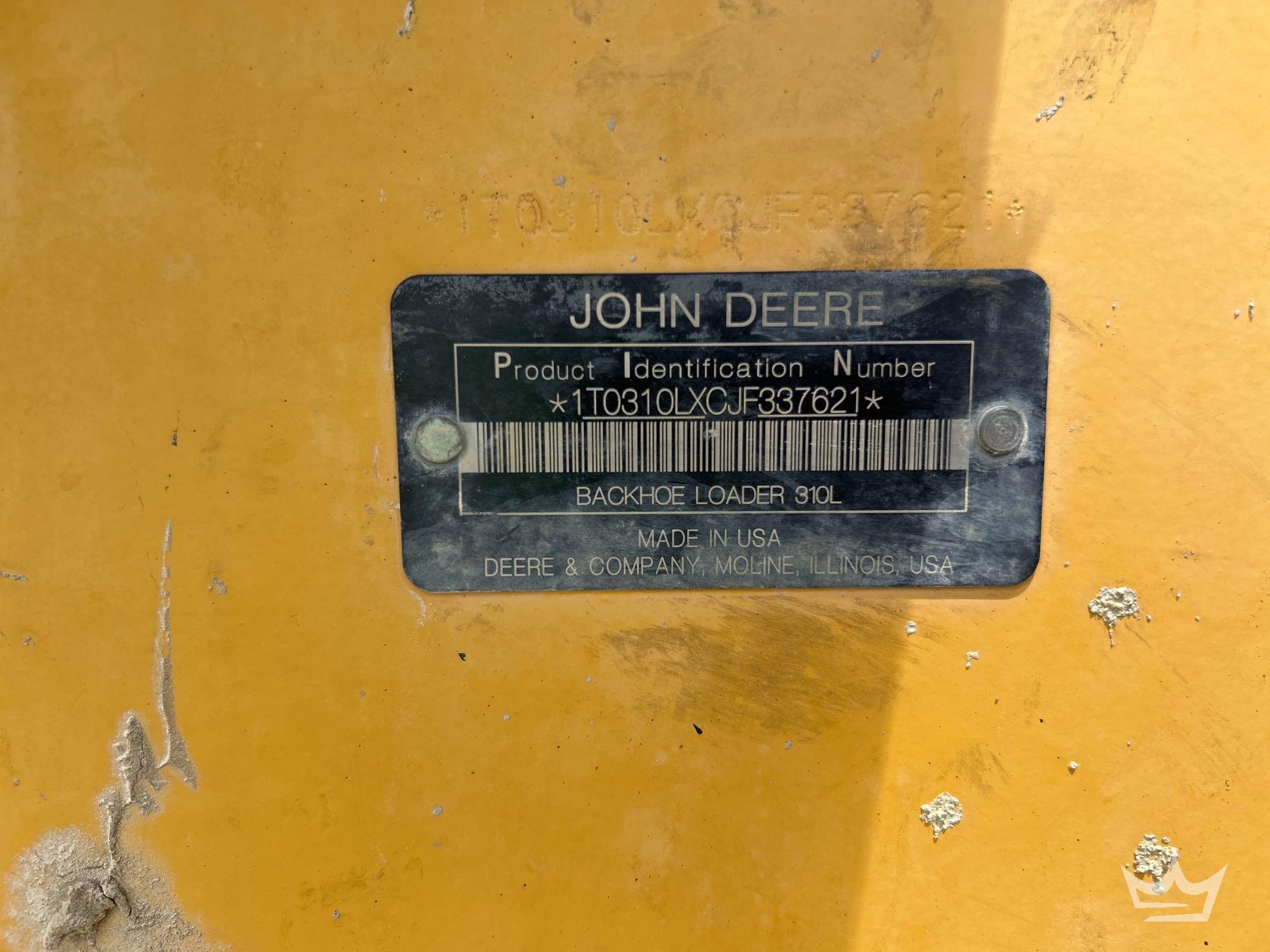 2018 John Deere 310
