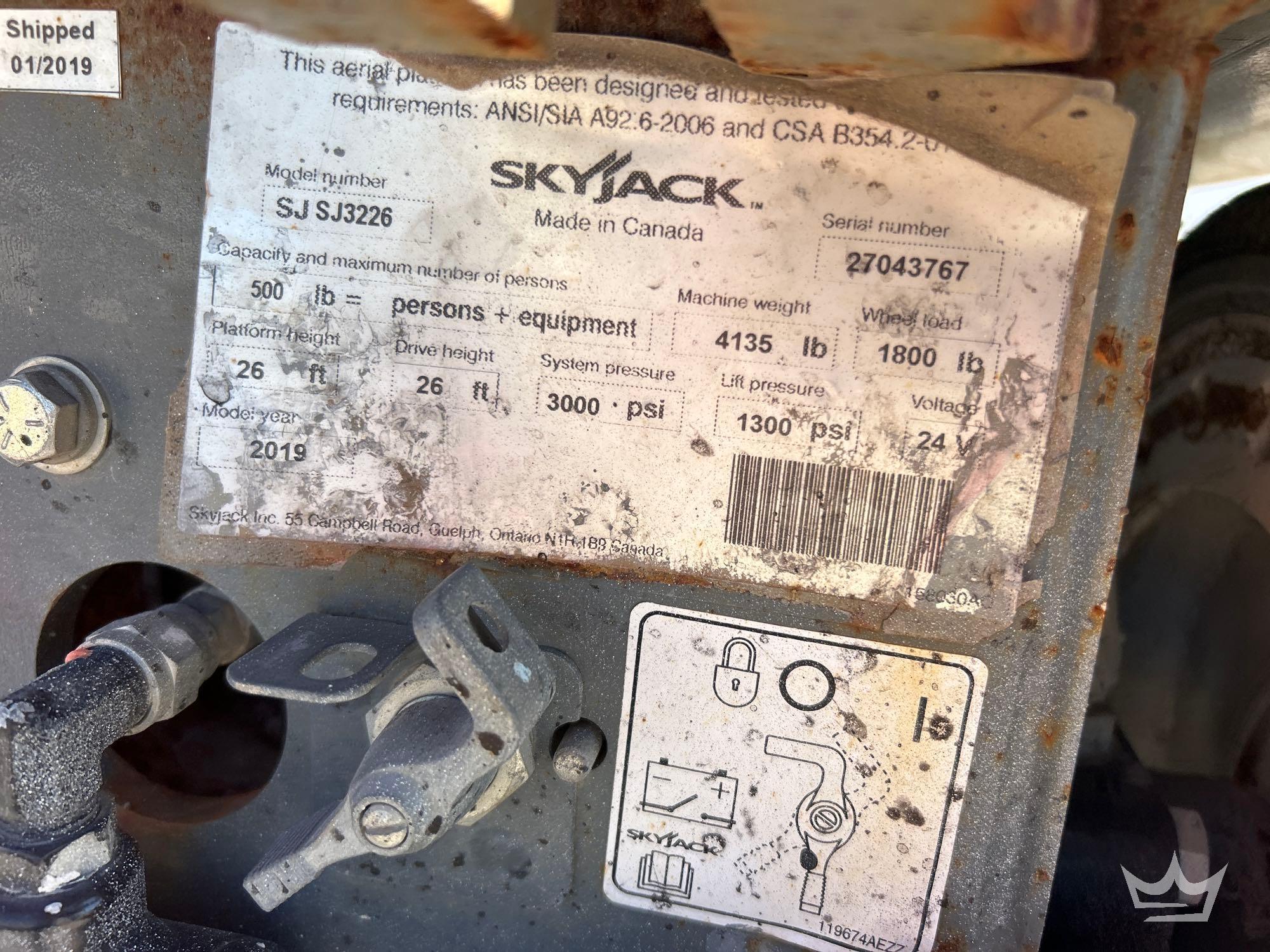 2019 Skyjack SJ3226