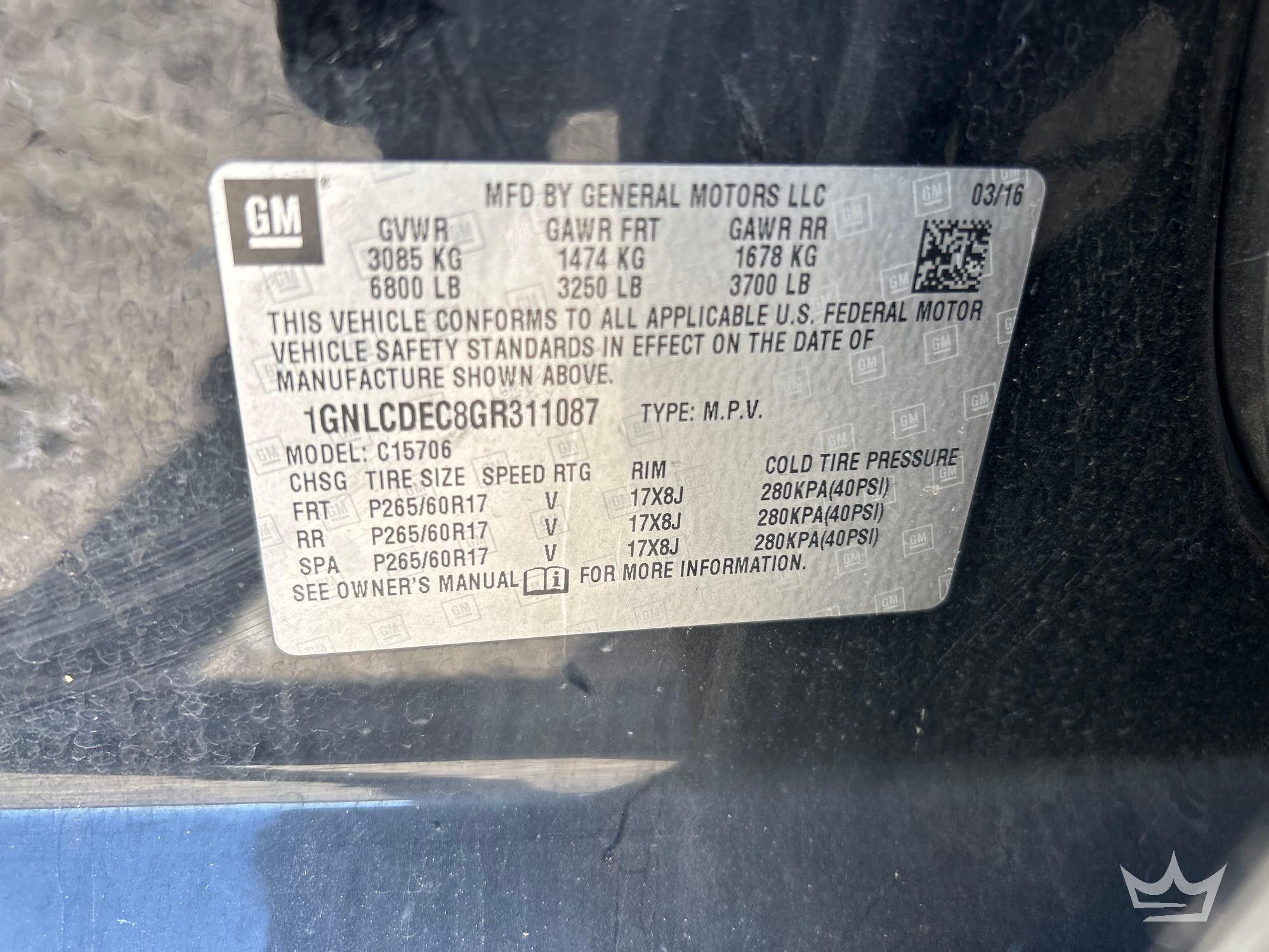 2016 Chevrolet Tahoe