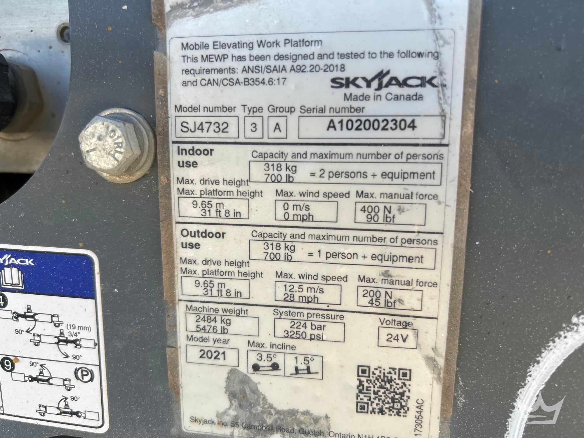 2021 Skyjack 4732