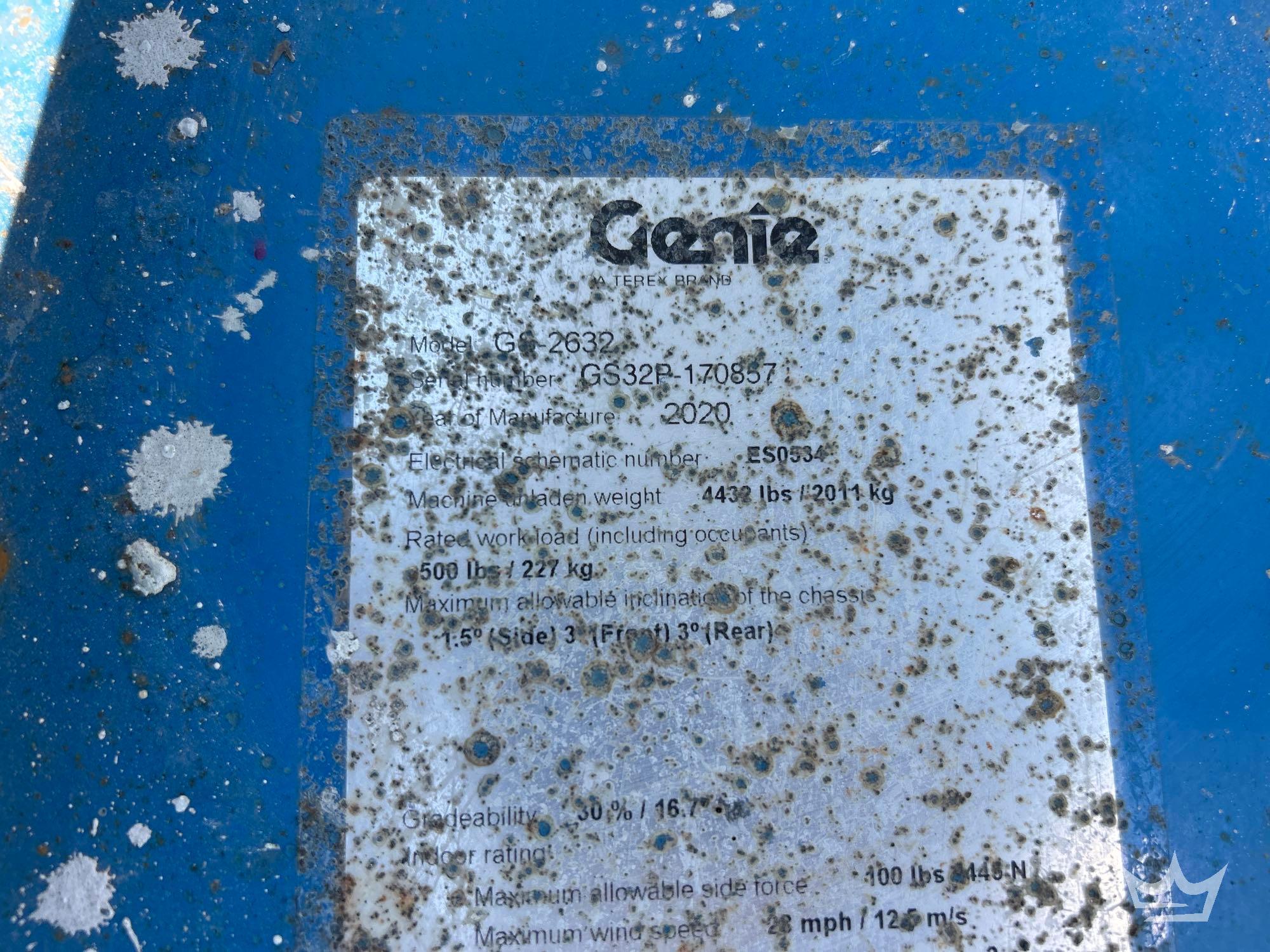 2020 Genie GS-2632