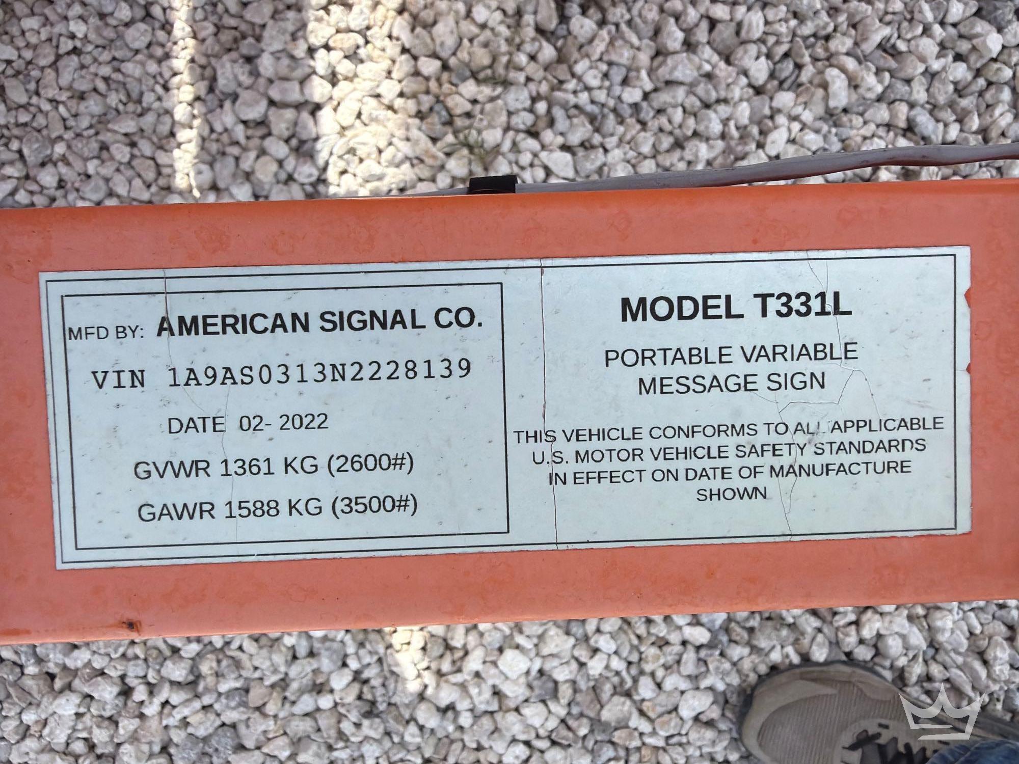 2022 American Signal T33
