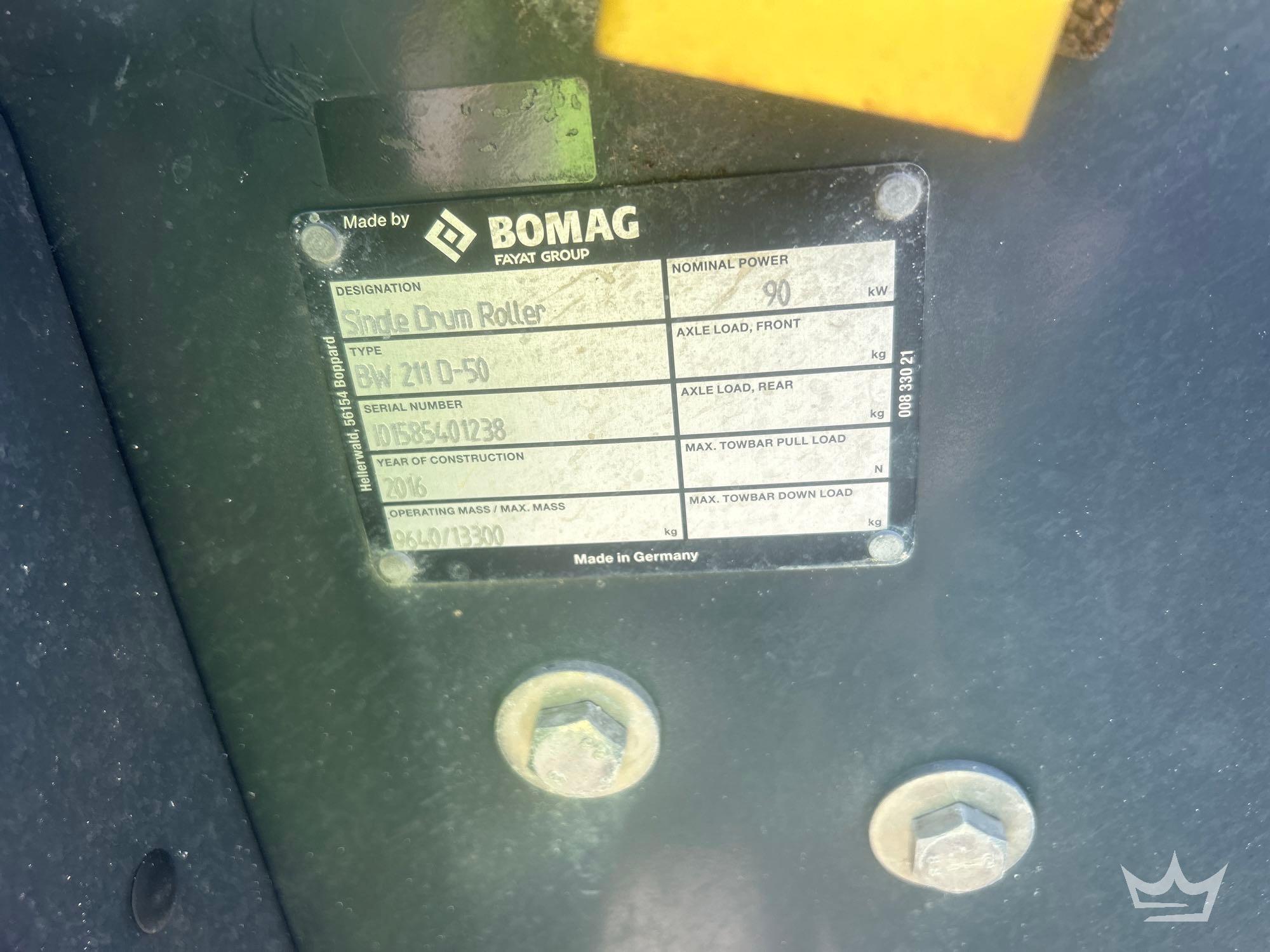 2016 Bomag BW 211 D