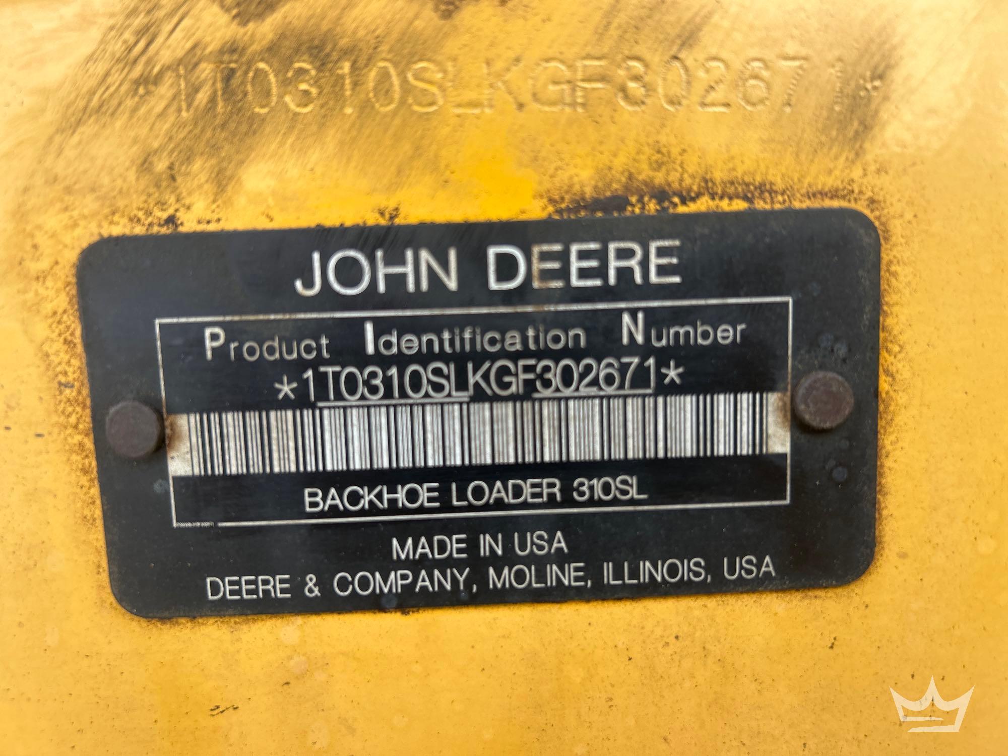 2016 John Deere 310S