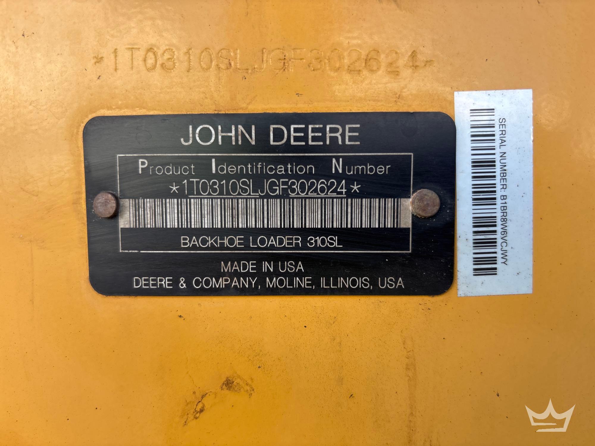 2016 John Deere 310S