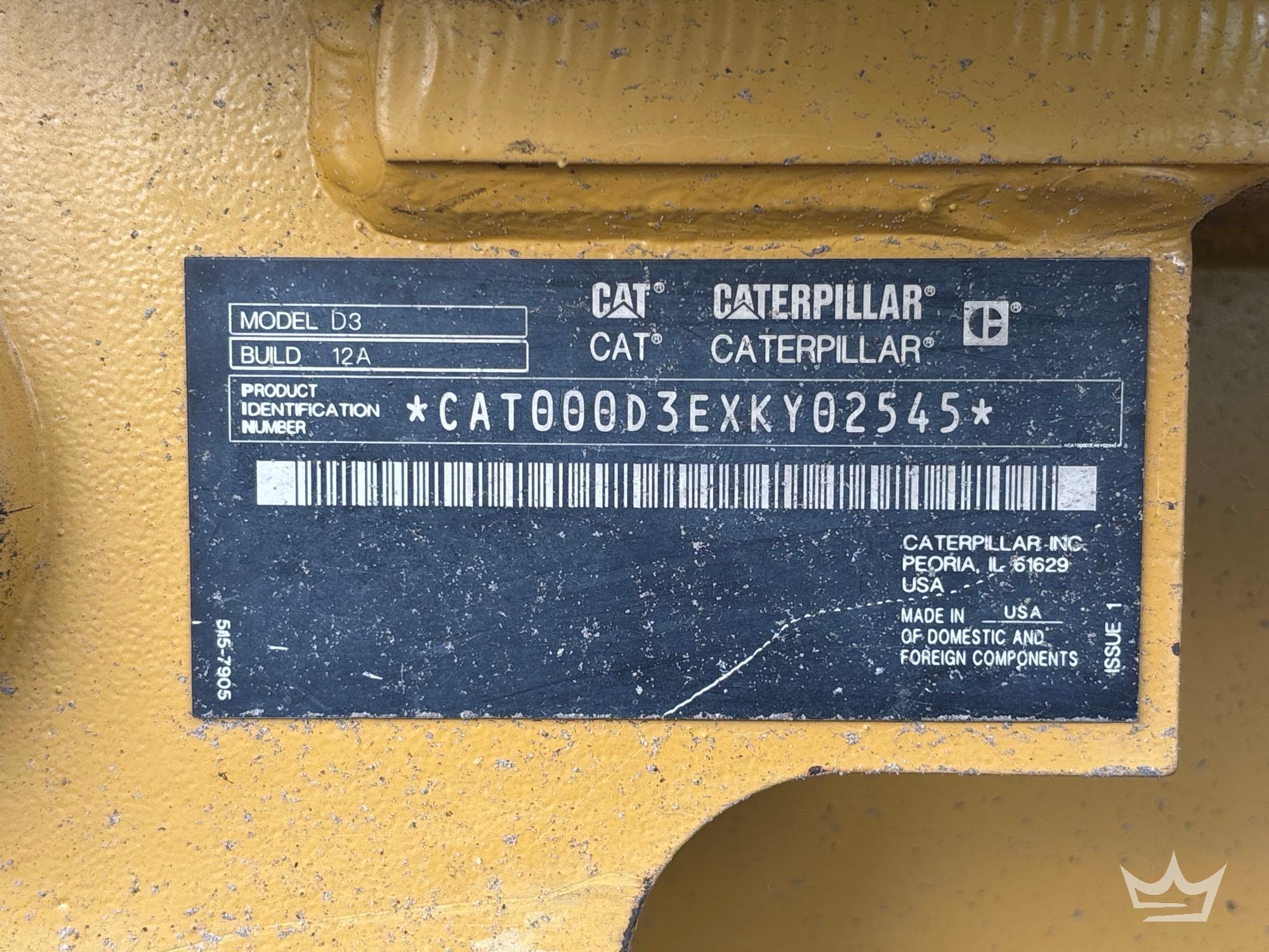 2022 Caterpillar D3