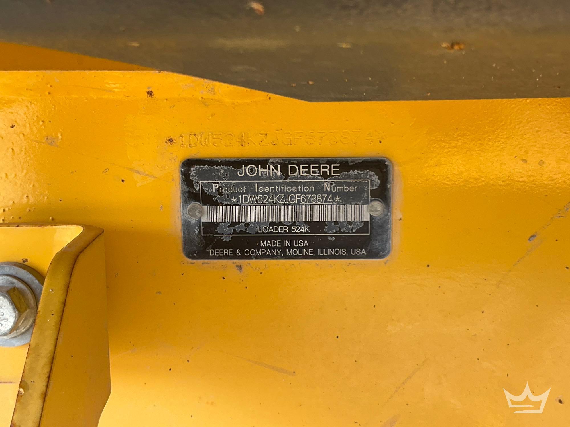 2016 John Deere 524K