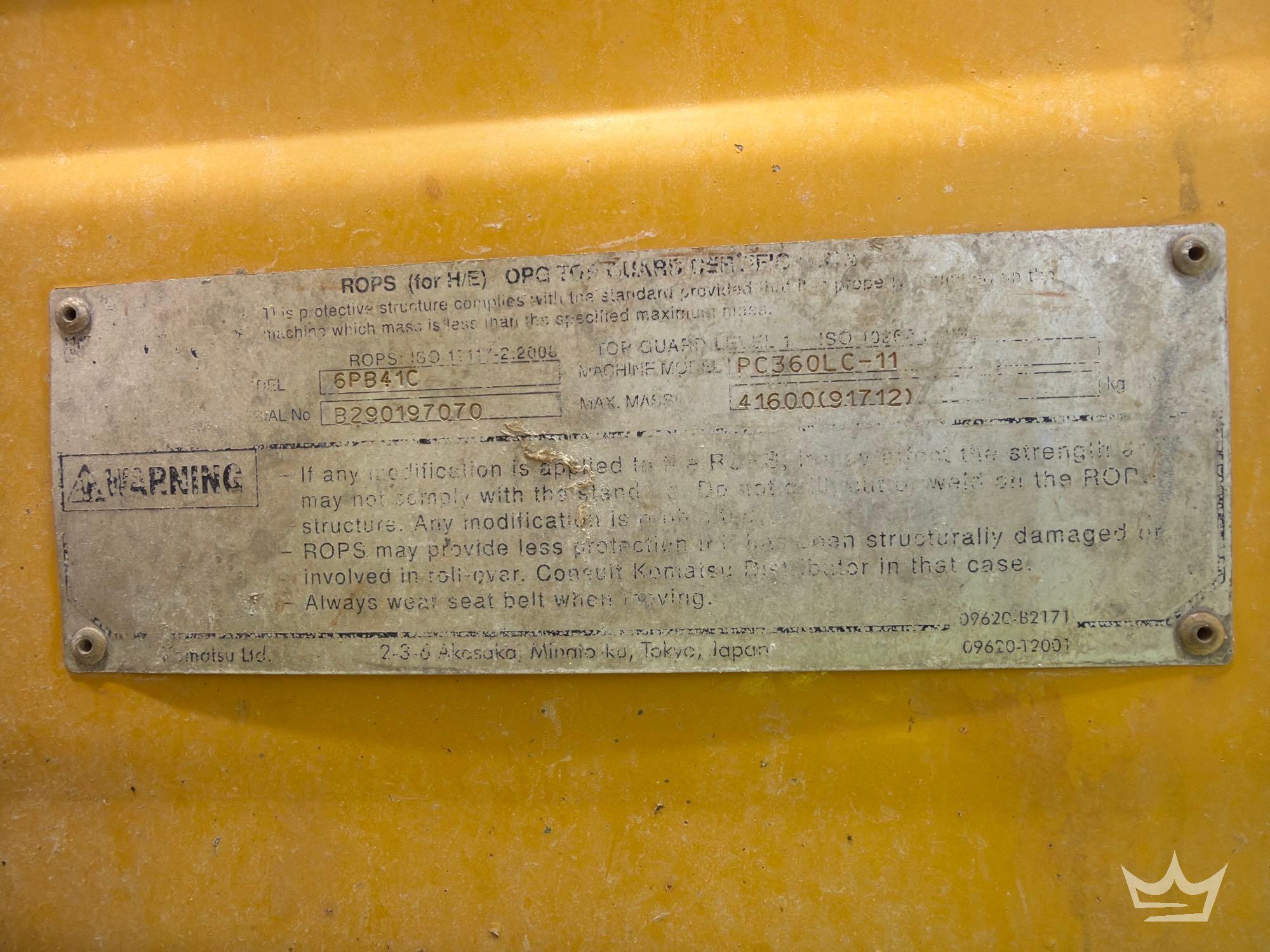 2020 Komatsu PC360LC