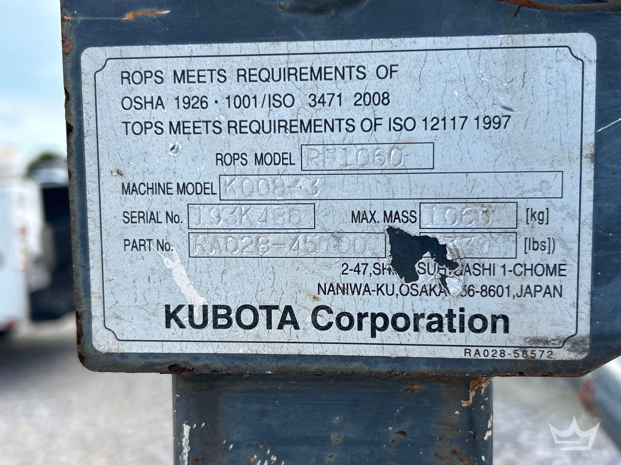 2019 Kubota K008-3