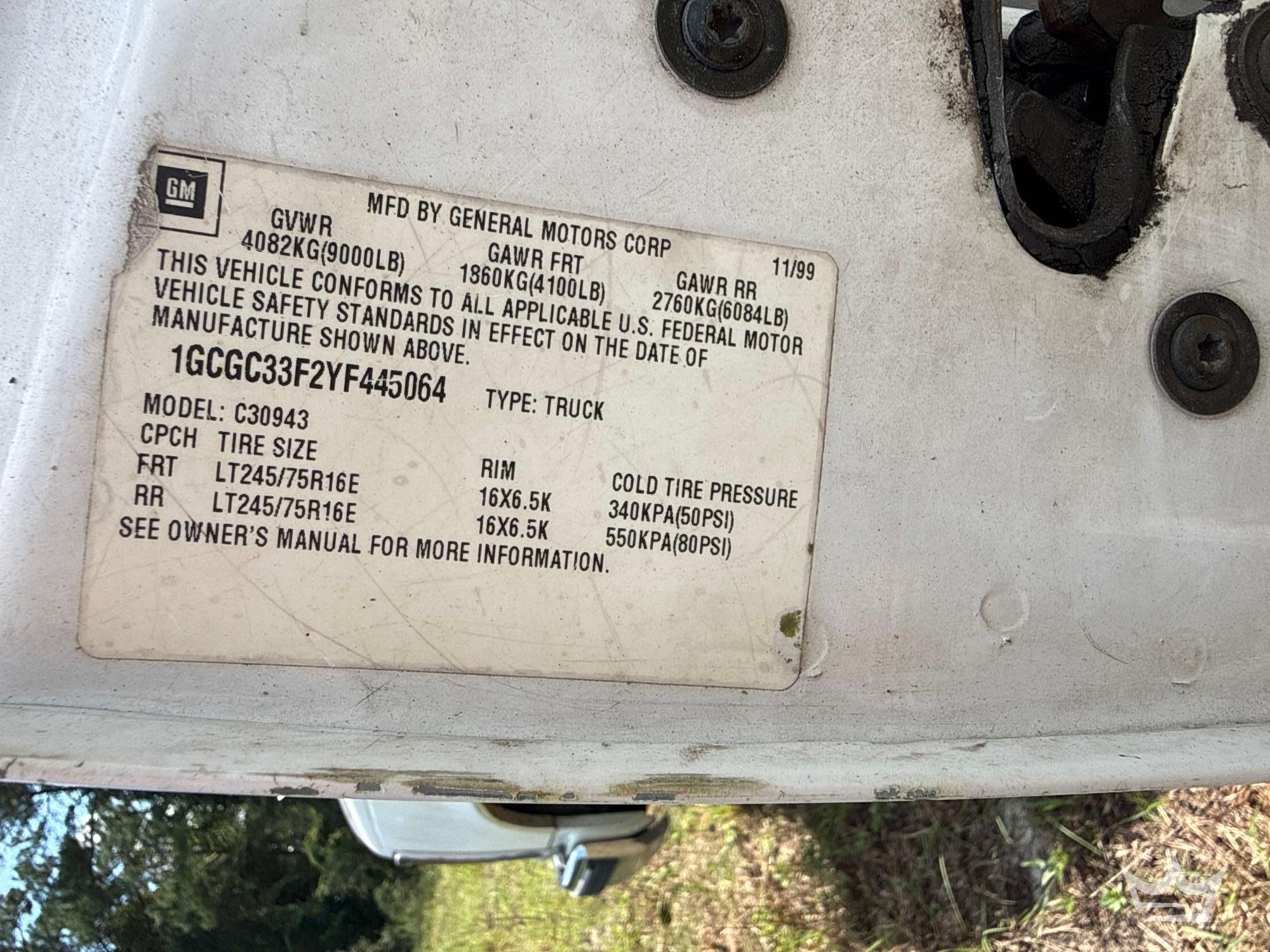 2000 Chevrolet 3500