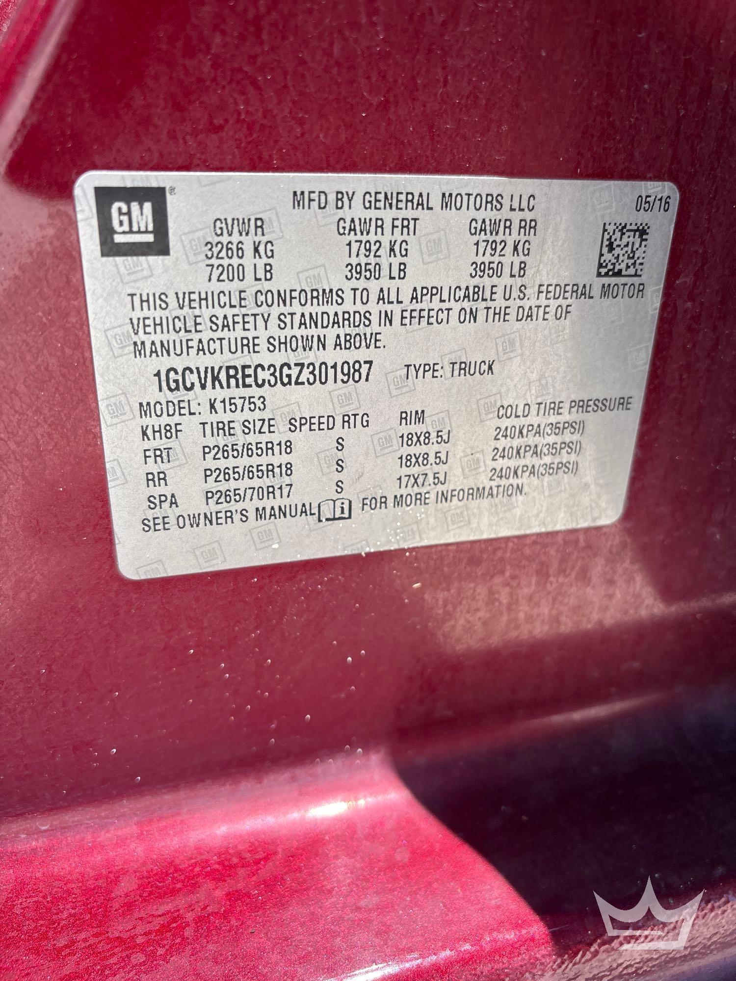 2016 Chevrolet Silverado 1500