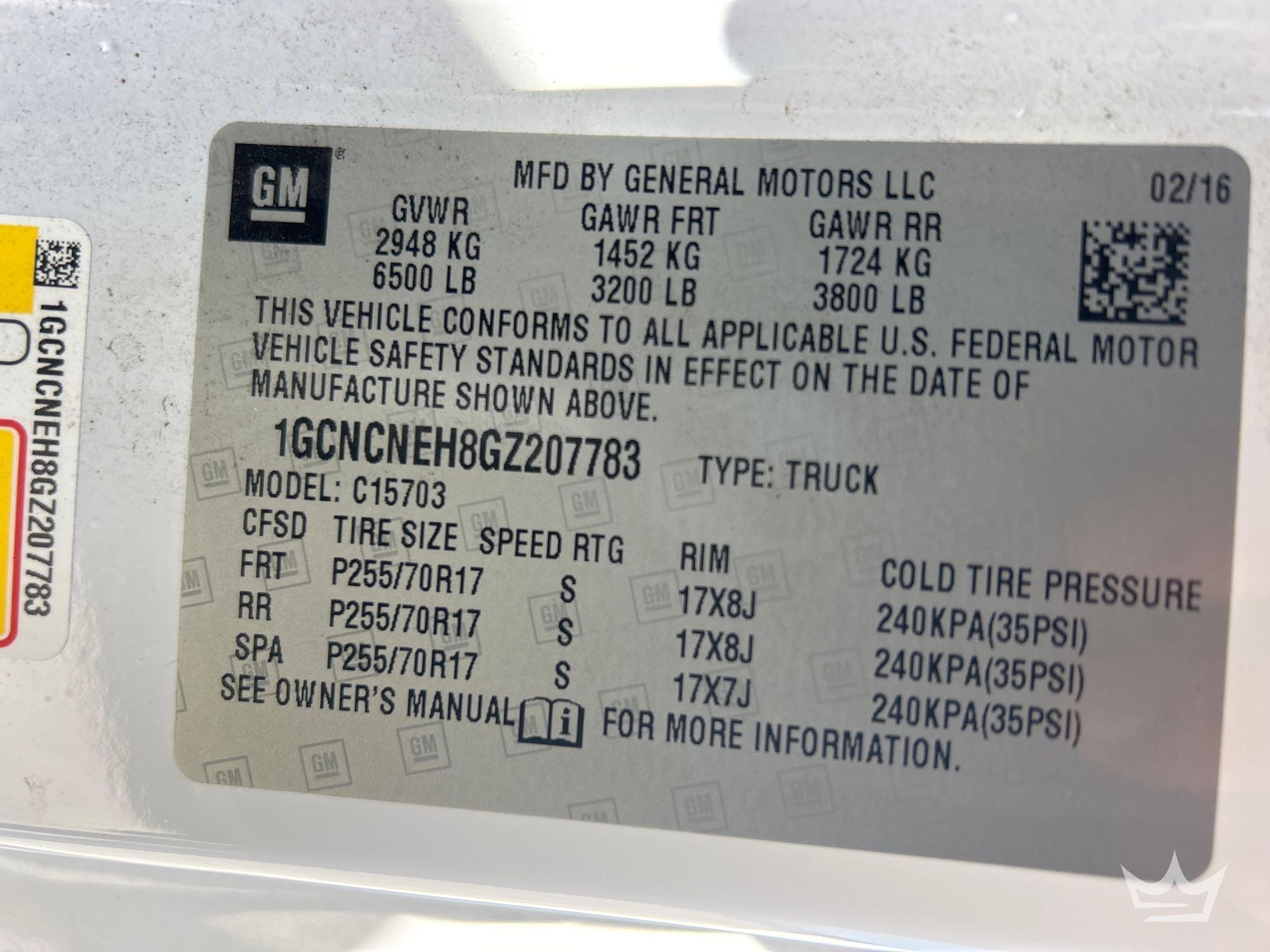 2016 Chevrolet Silverado 1500