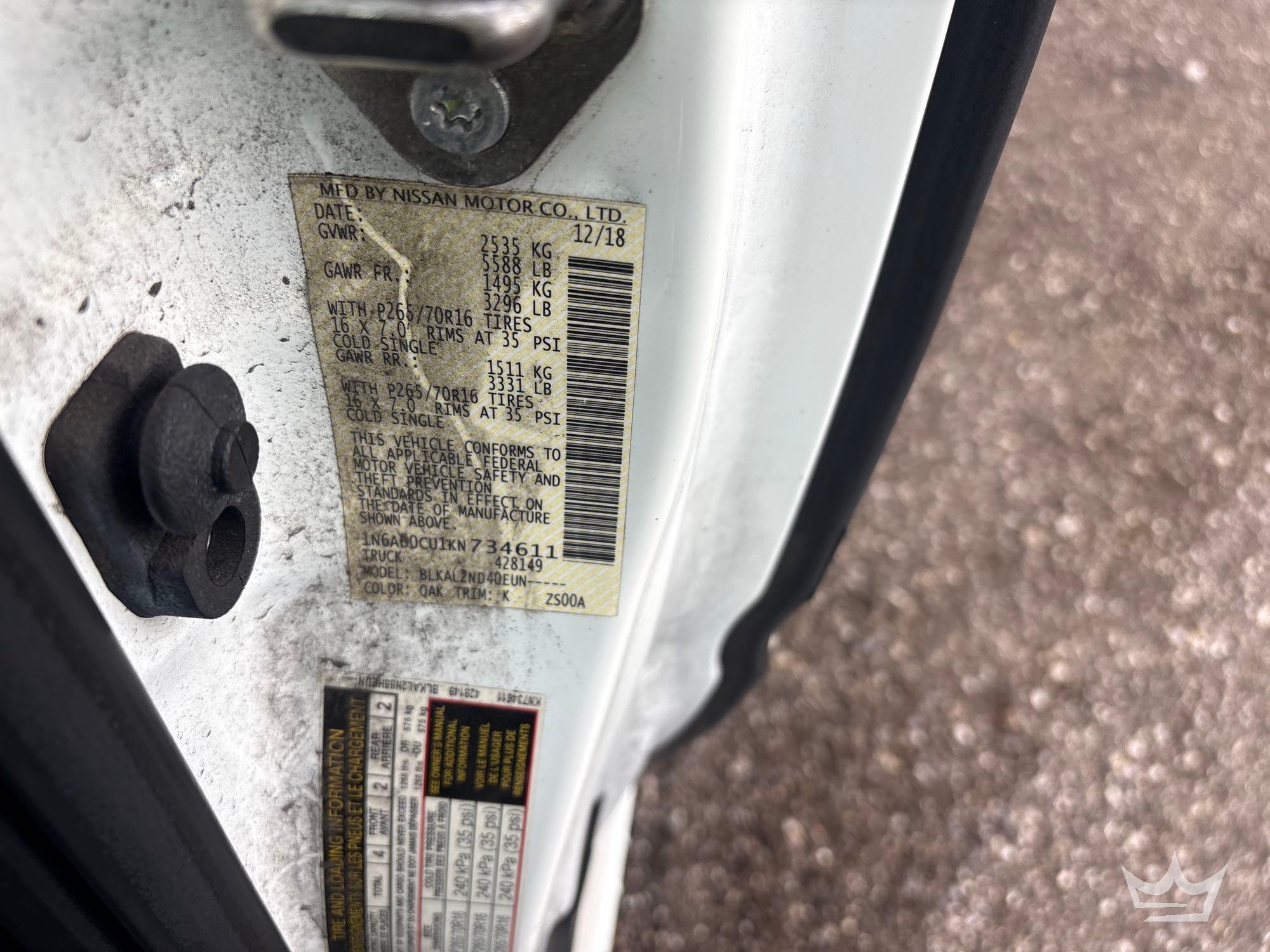 2019 Nissan FRONTIER