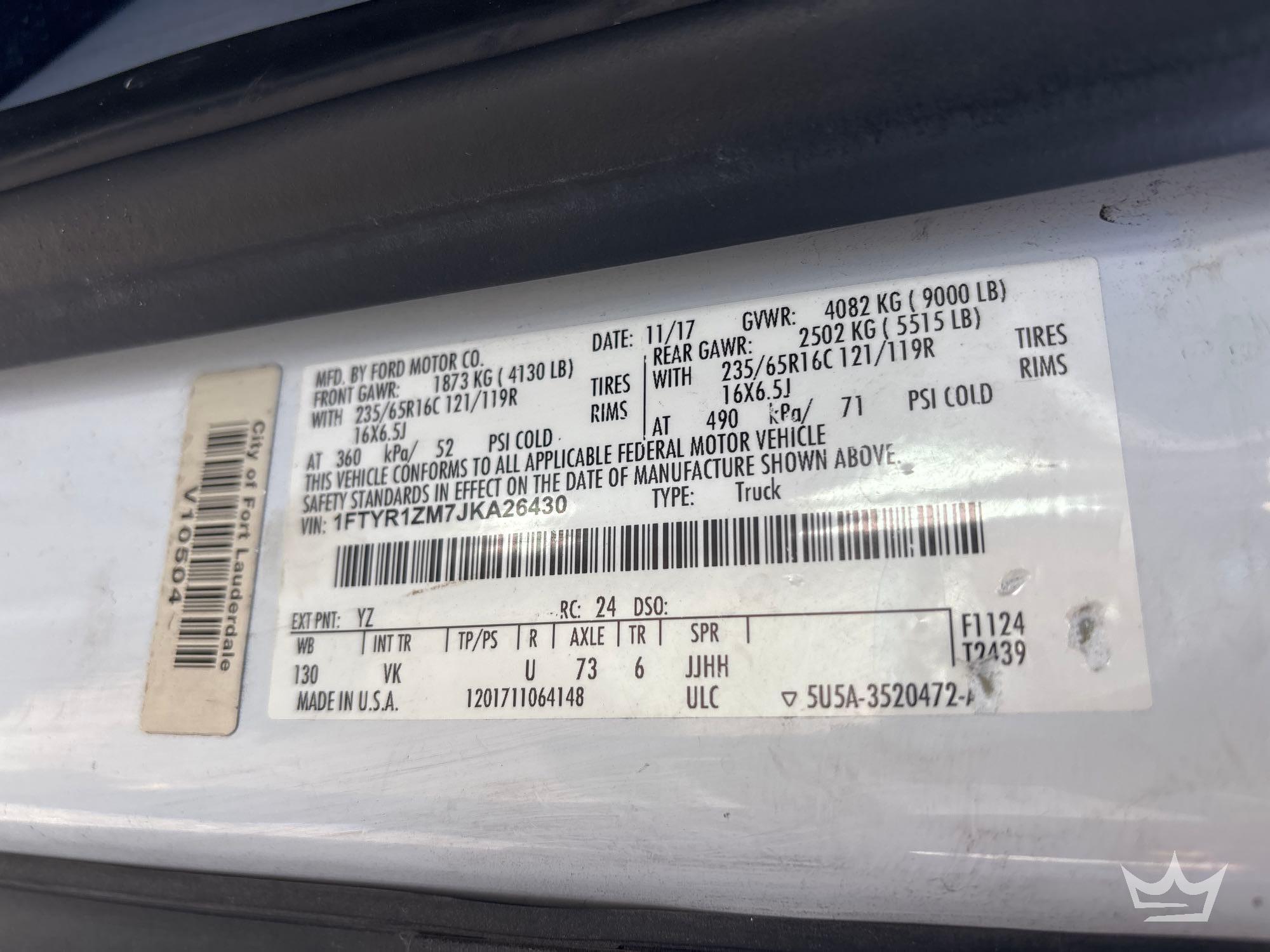 2018 Ford TRANSIT