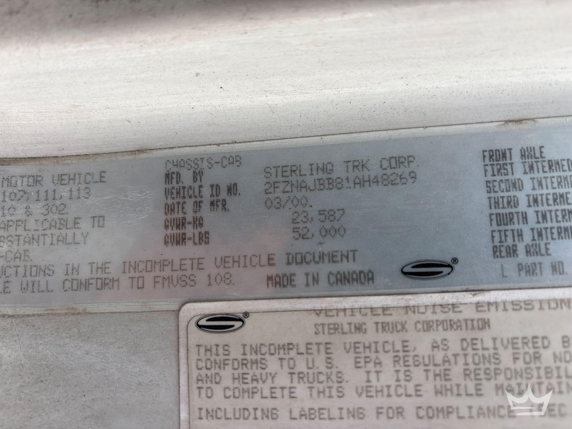 2001 Sterling M7500
