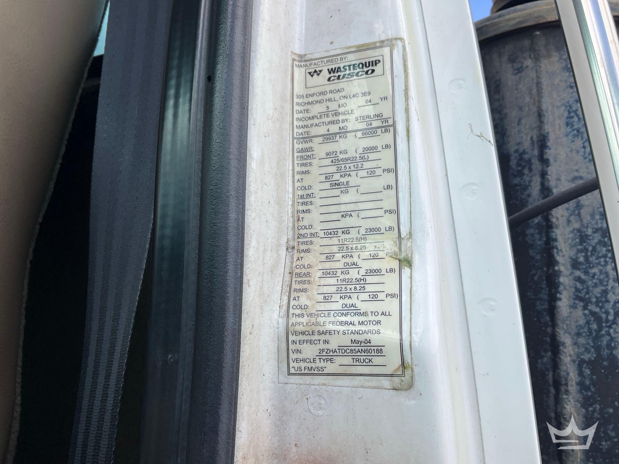 2005 Sterling L7500