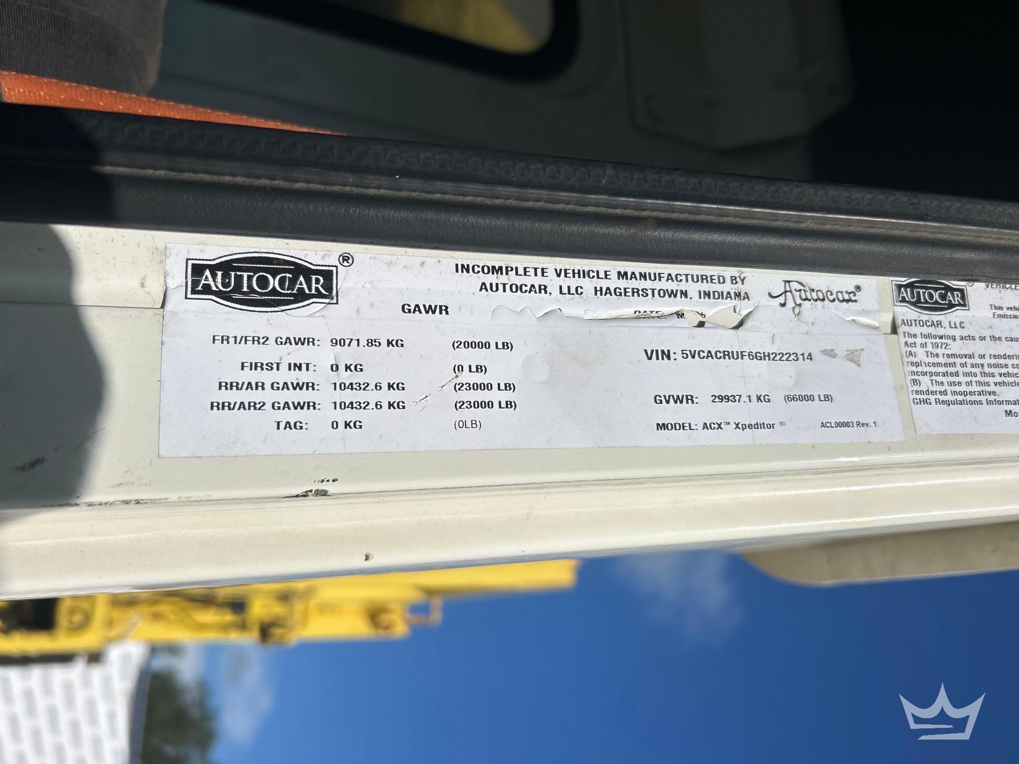 2016 Autocar EXPEDITOR