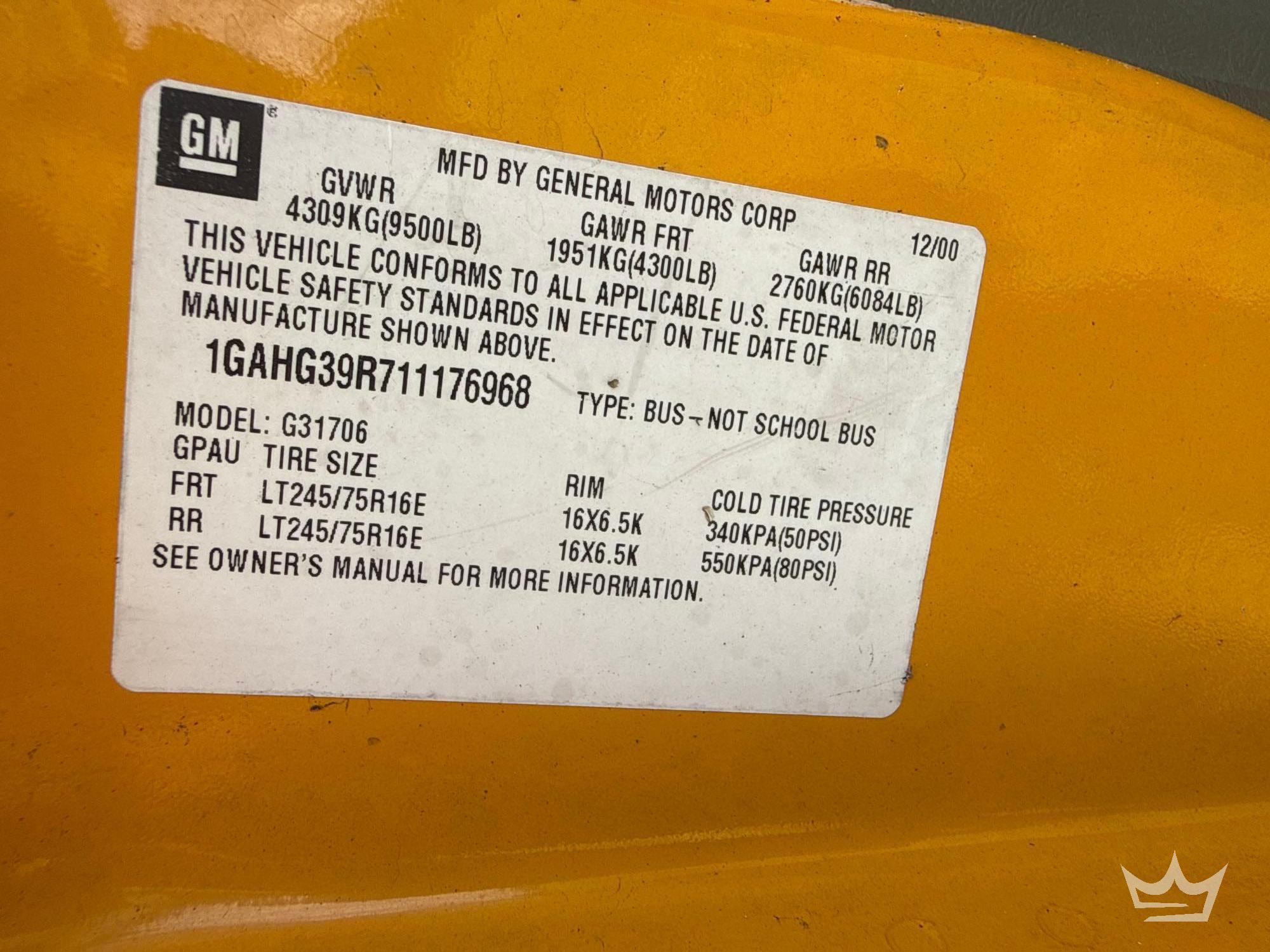 2001 Chevrolet 3500