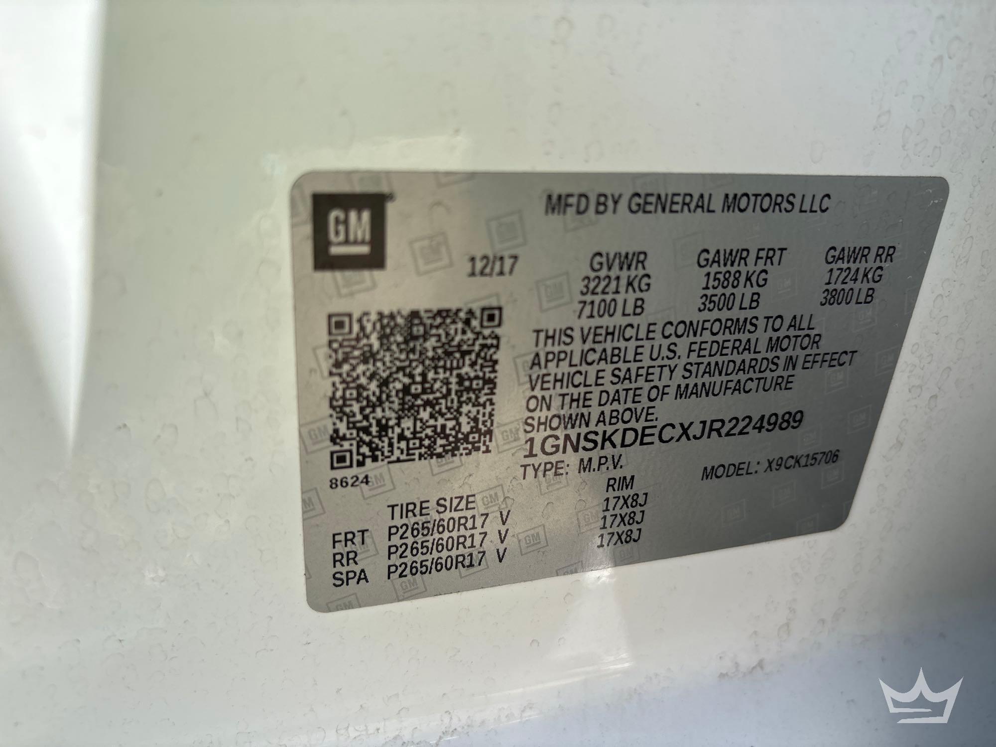 2018 Chevrolet TAHOE