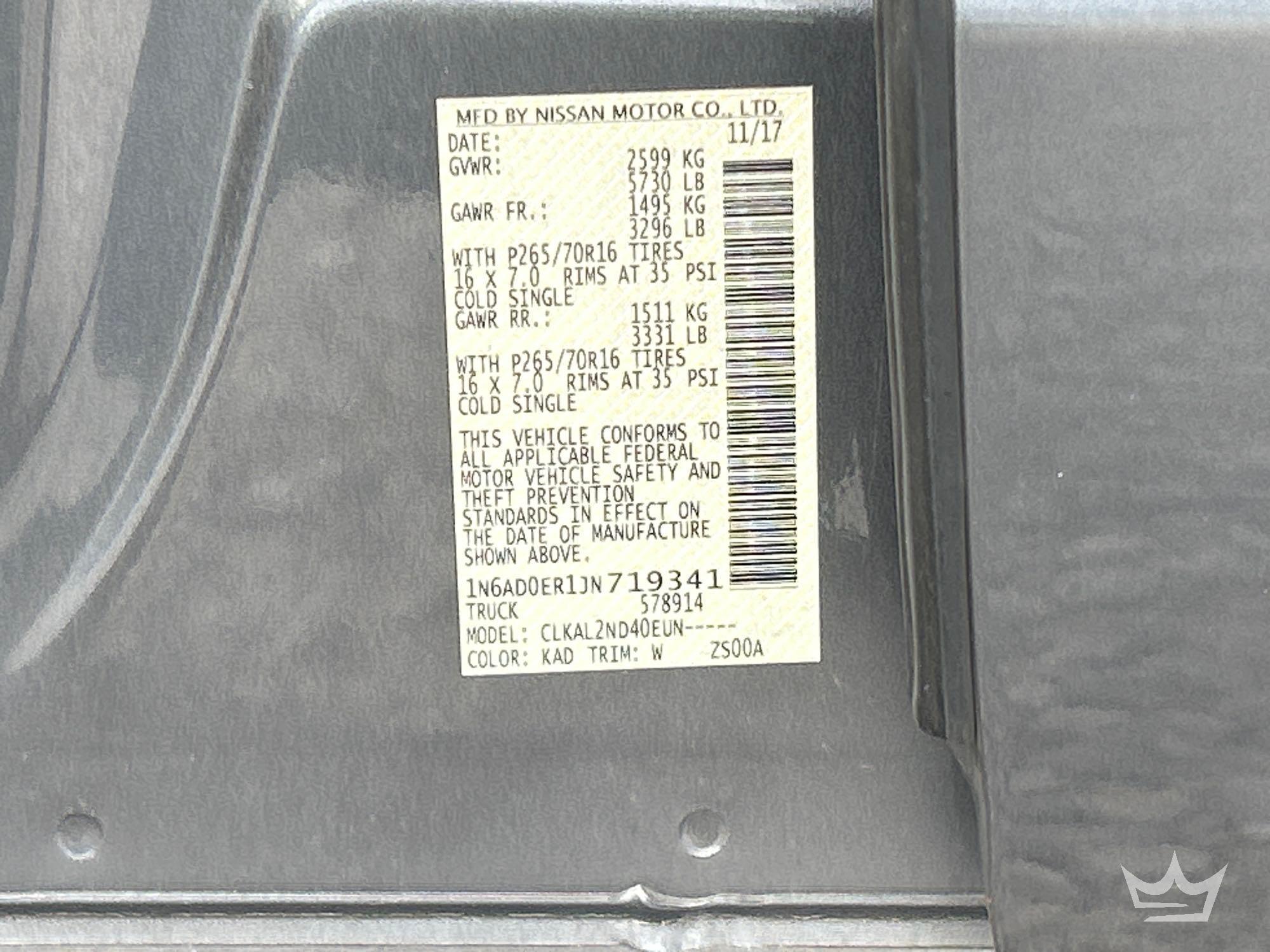 2018 Nissan FRONTIER