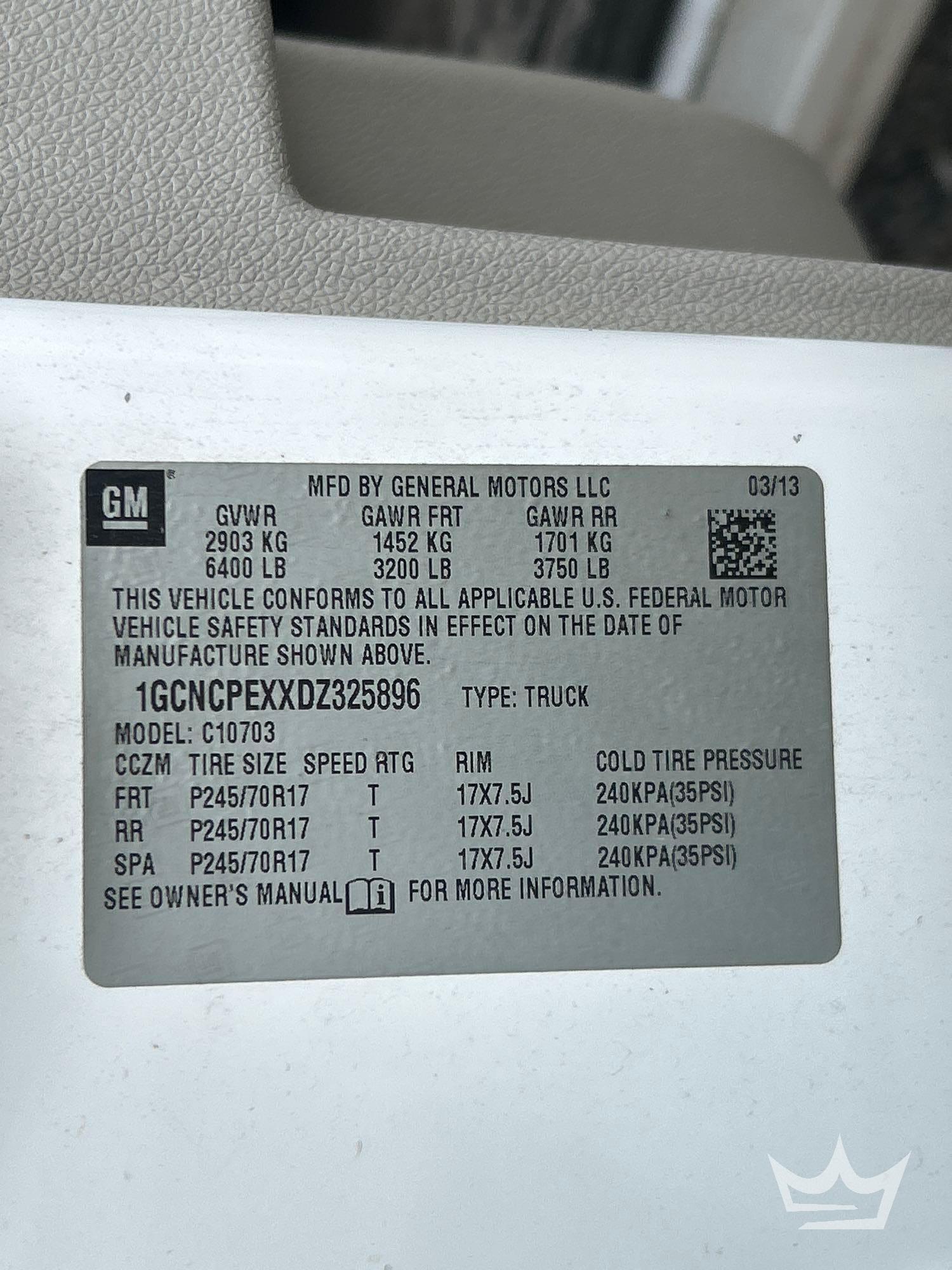 2013 Chevrolet SILVERADO 1500