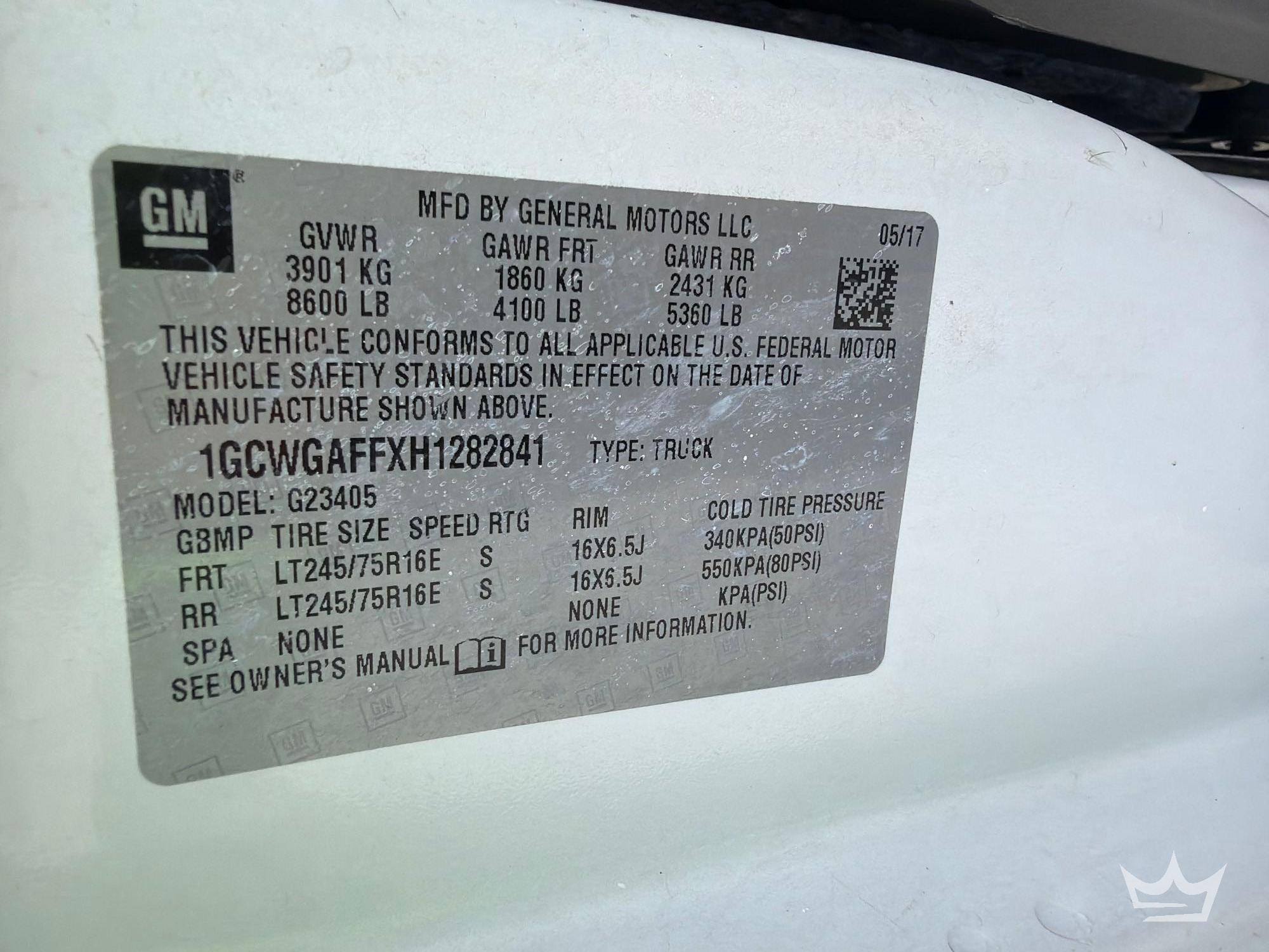 2017 Chevrolet EXPRESS 2500