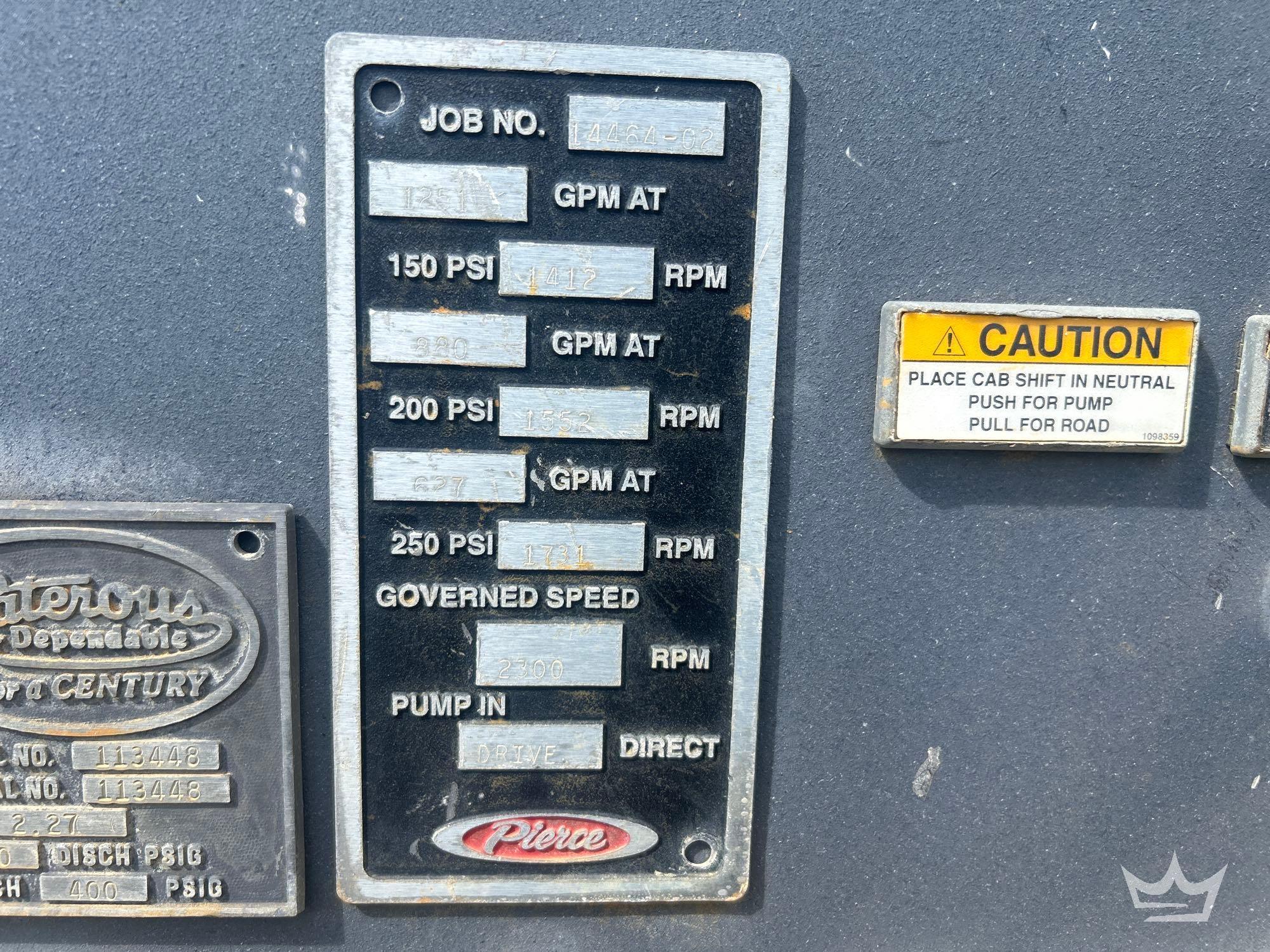 2003 Pierce PUMPER