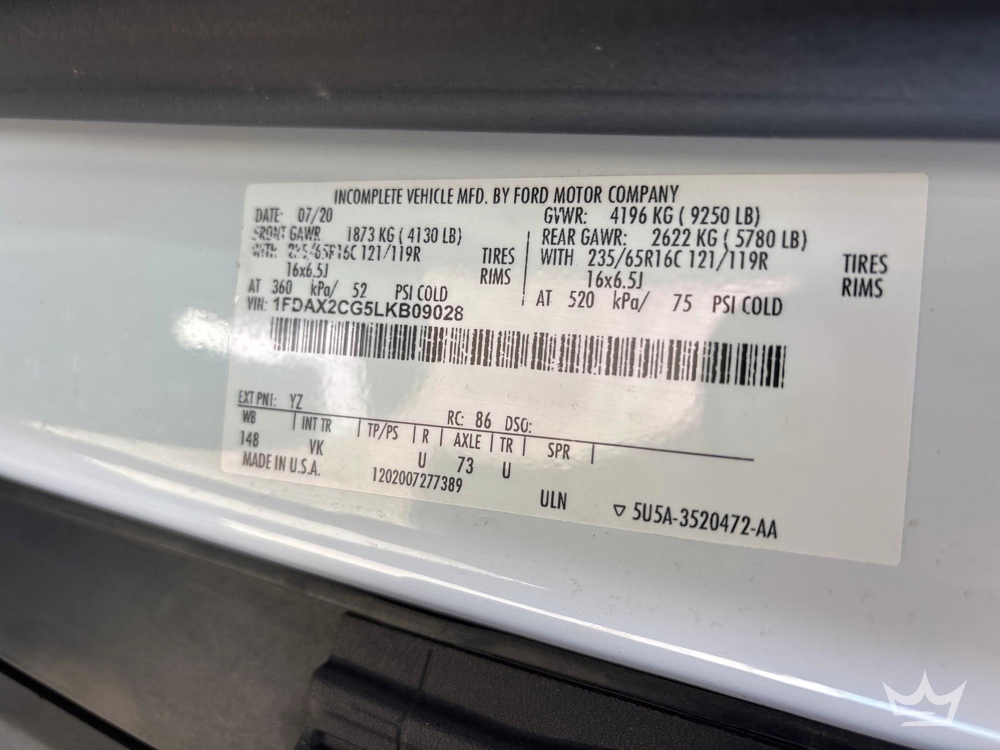2020 Ford TRANSIT-350