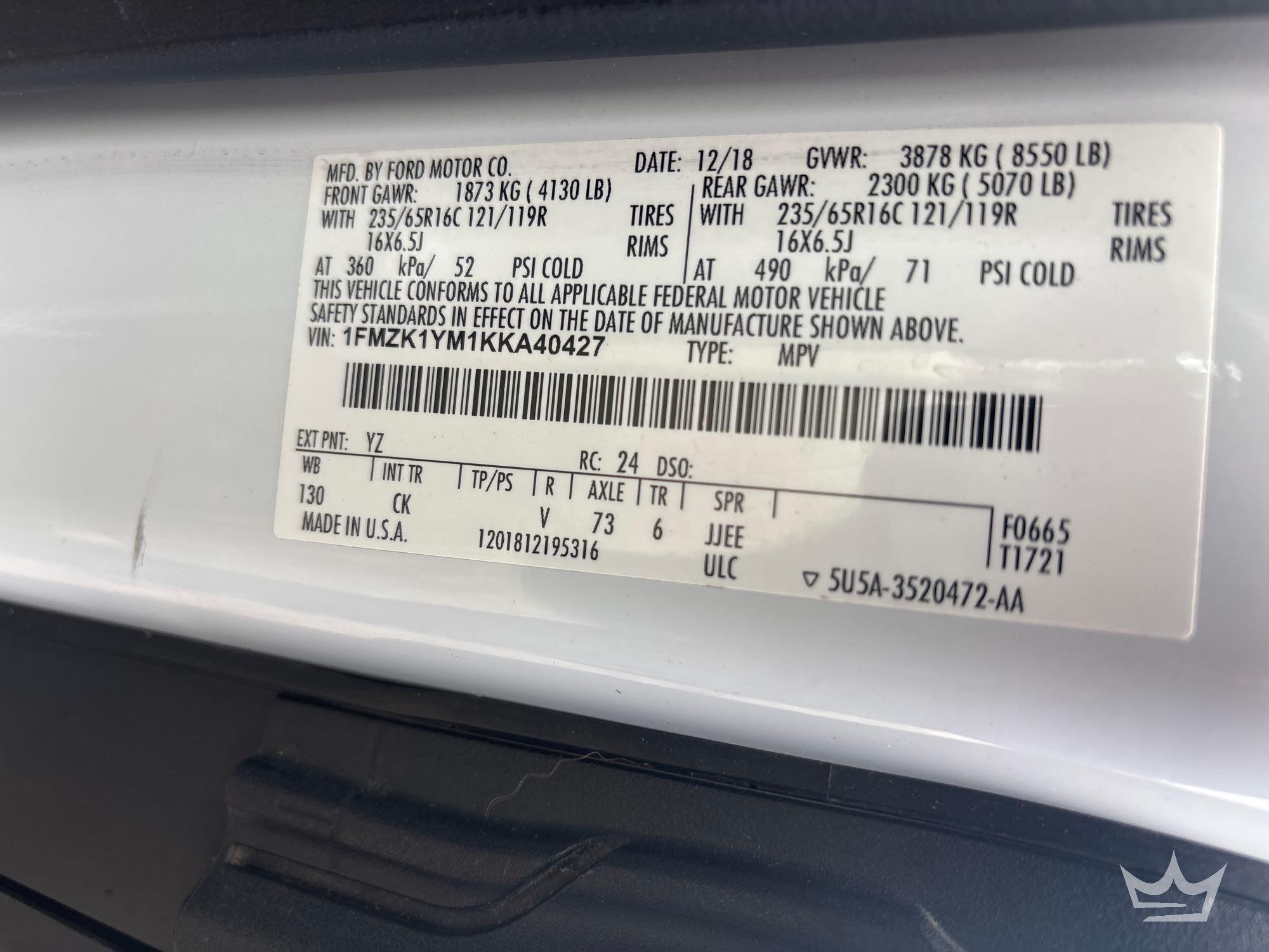 2019 Ford TRANSIT-150