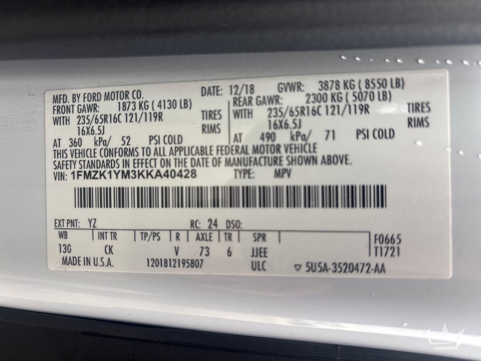 2019 Ford TRANSIT-150