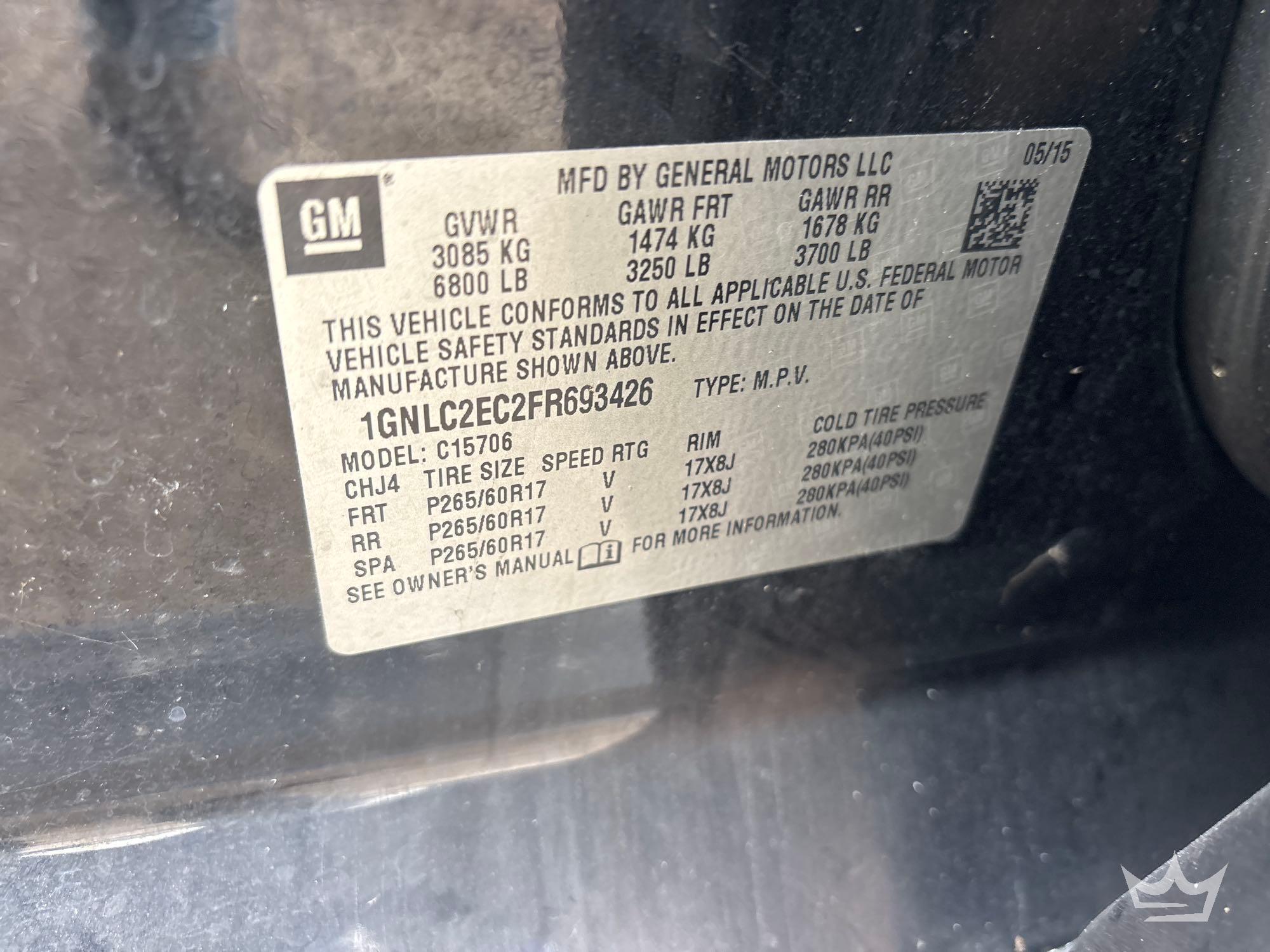 2015 Chevrolet TAHOE