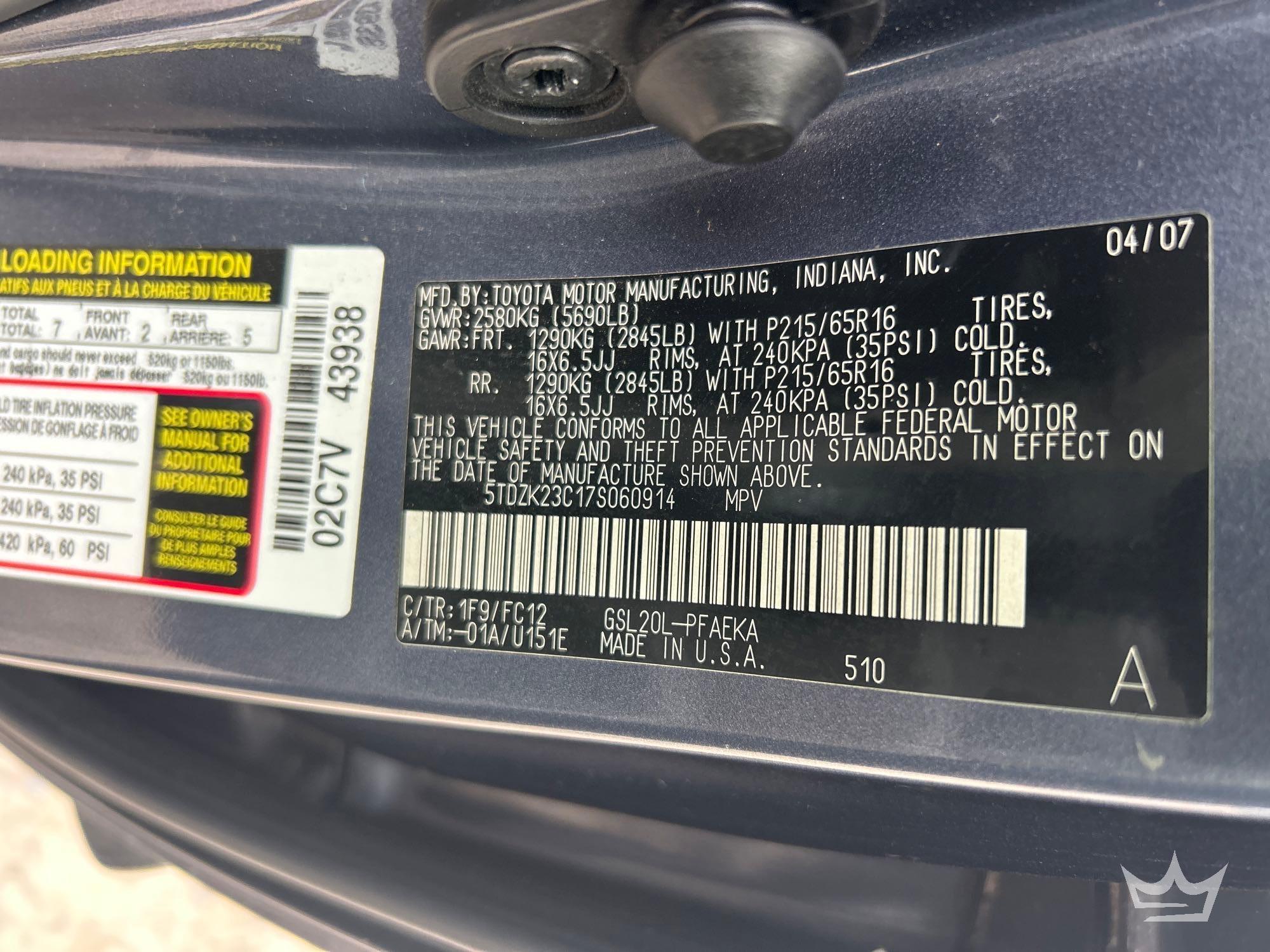 2007 Toyota SIENNA