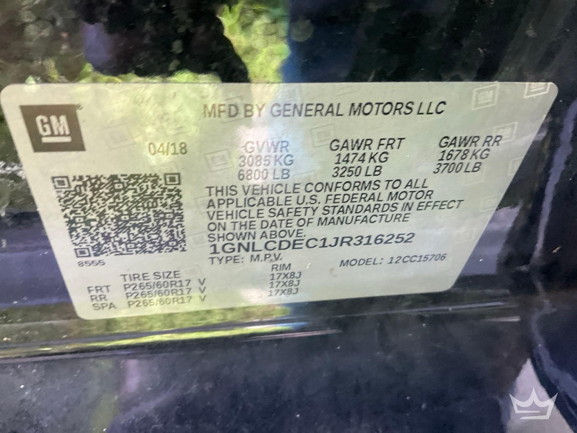 2018 Chevrolet TAHOE