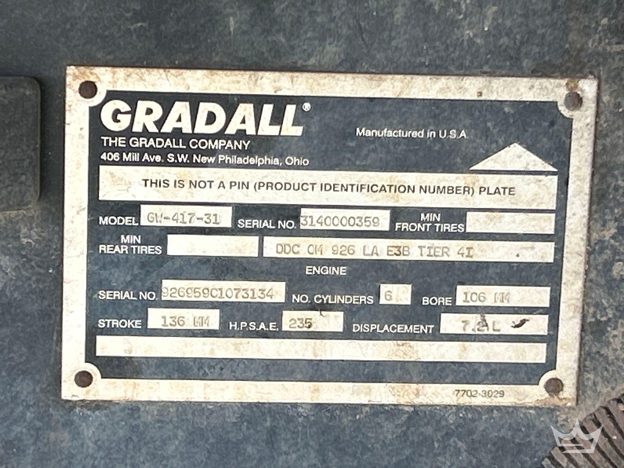 2014 Gradall XL 3100