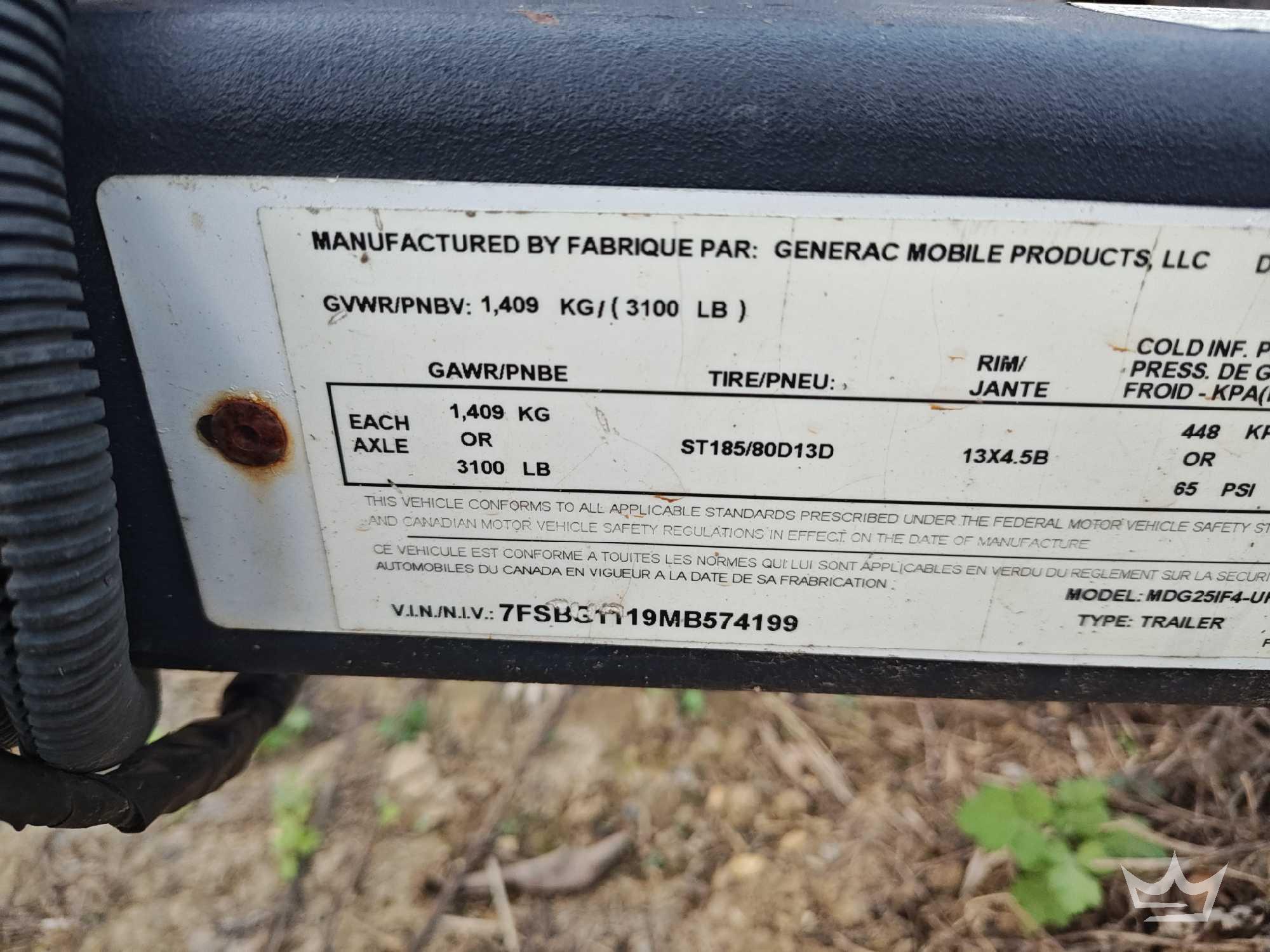 2021 Generac MDG25IF4